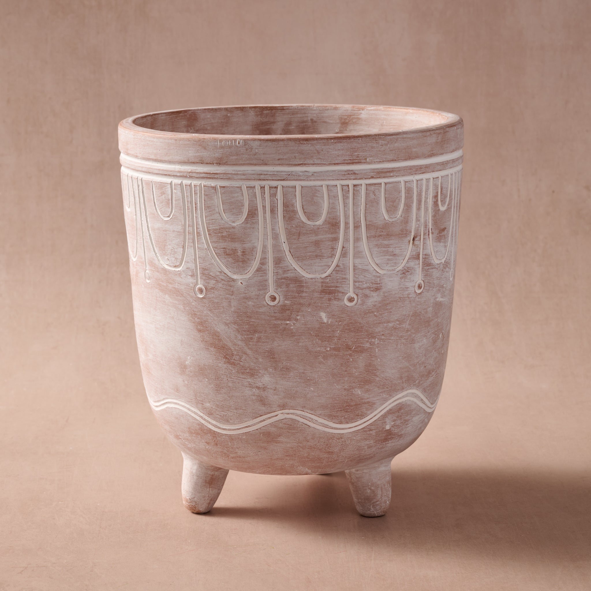 Jibana Etched Terracotta Planters