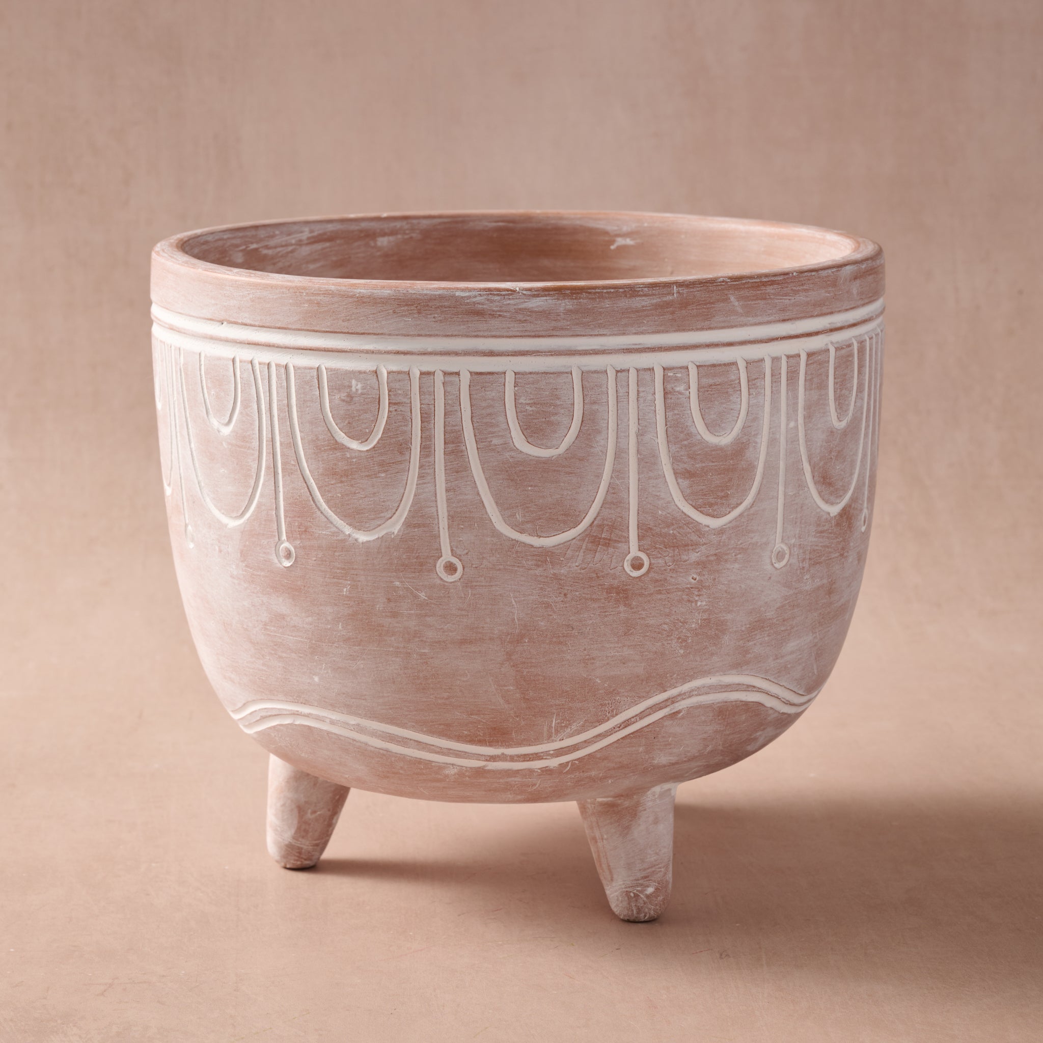 Jibana Etched Terracotta Planters
