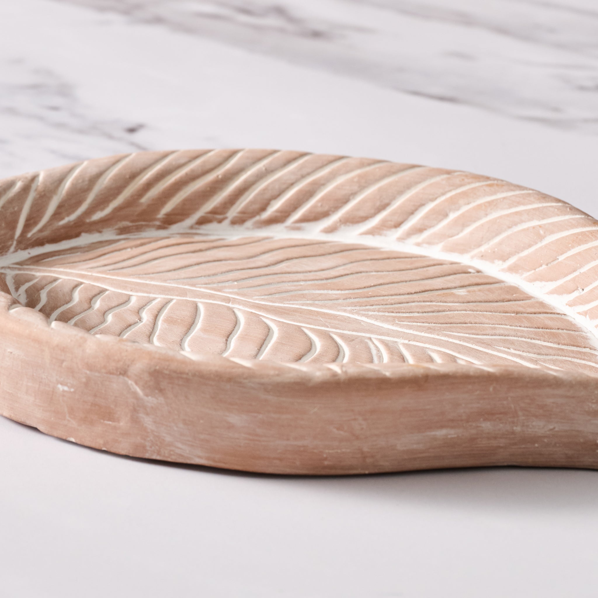 Pama Terracotta Leaf Bird Feeder