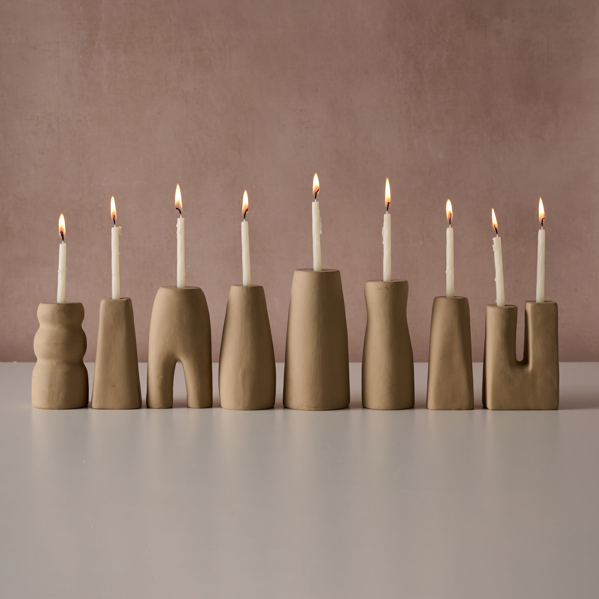 Prakasa Modern Terracotta Menorah