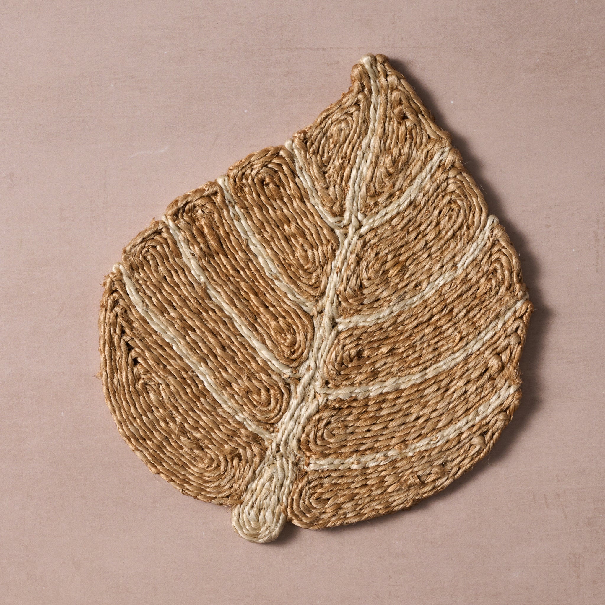 Sarat Jute Leaf Coaster Cutlery Placemat