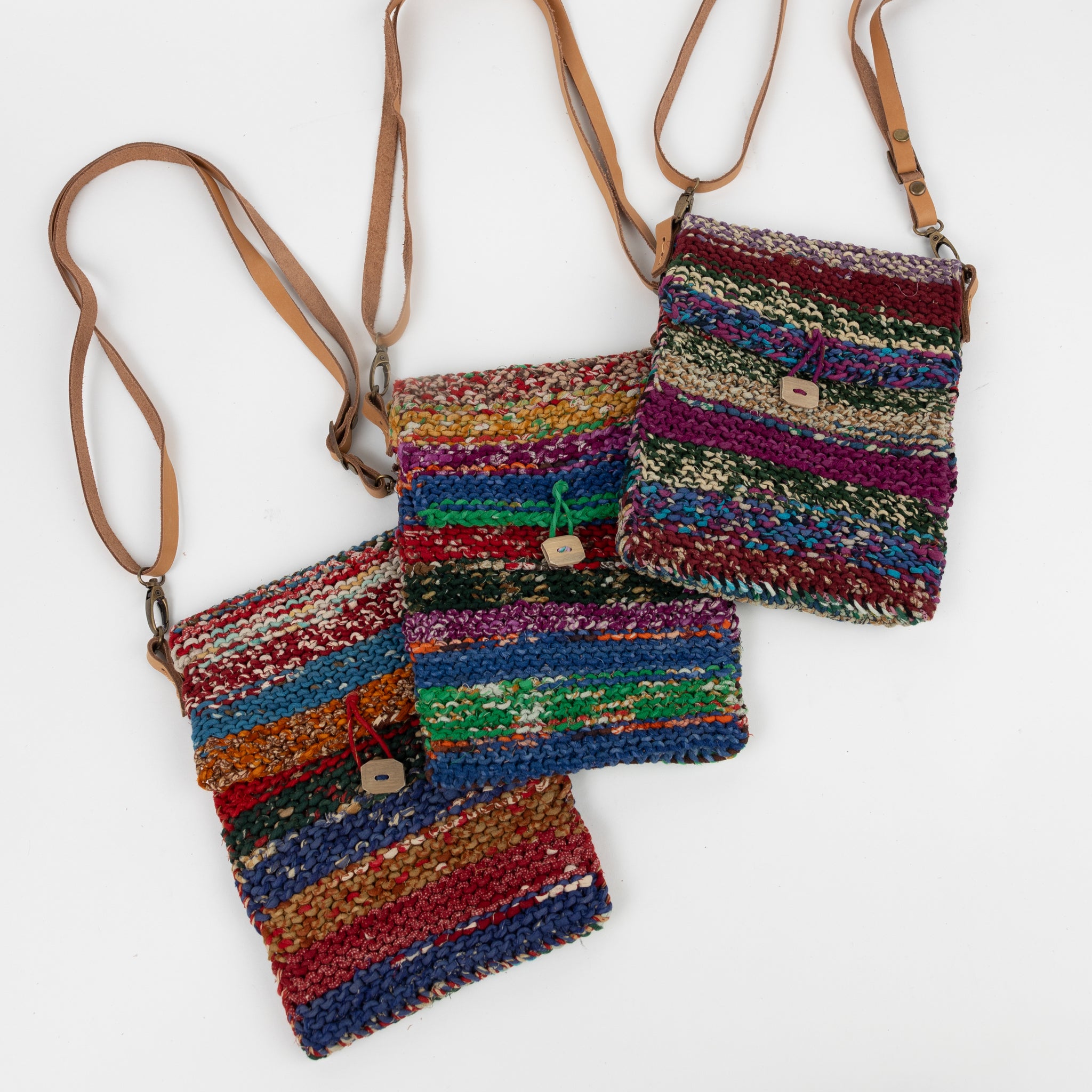 Naisha Sari Handknit Crossbody Bag - Ten Thousand Villages