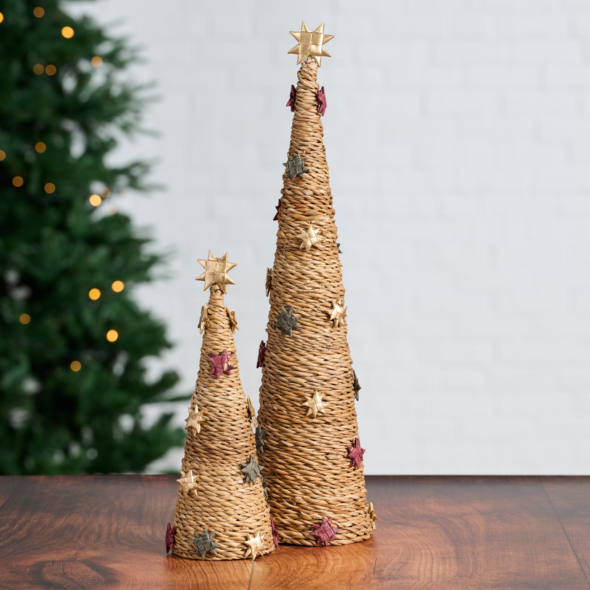 Paper Stars & and Hogla Tree - 21" - Ten Thousand Villages