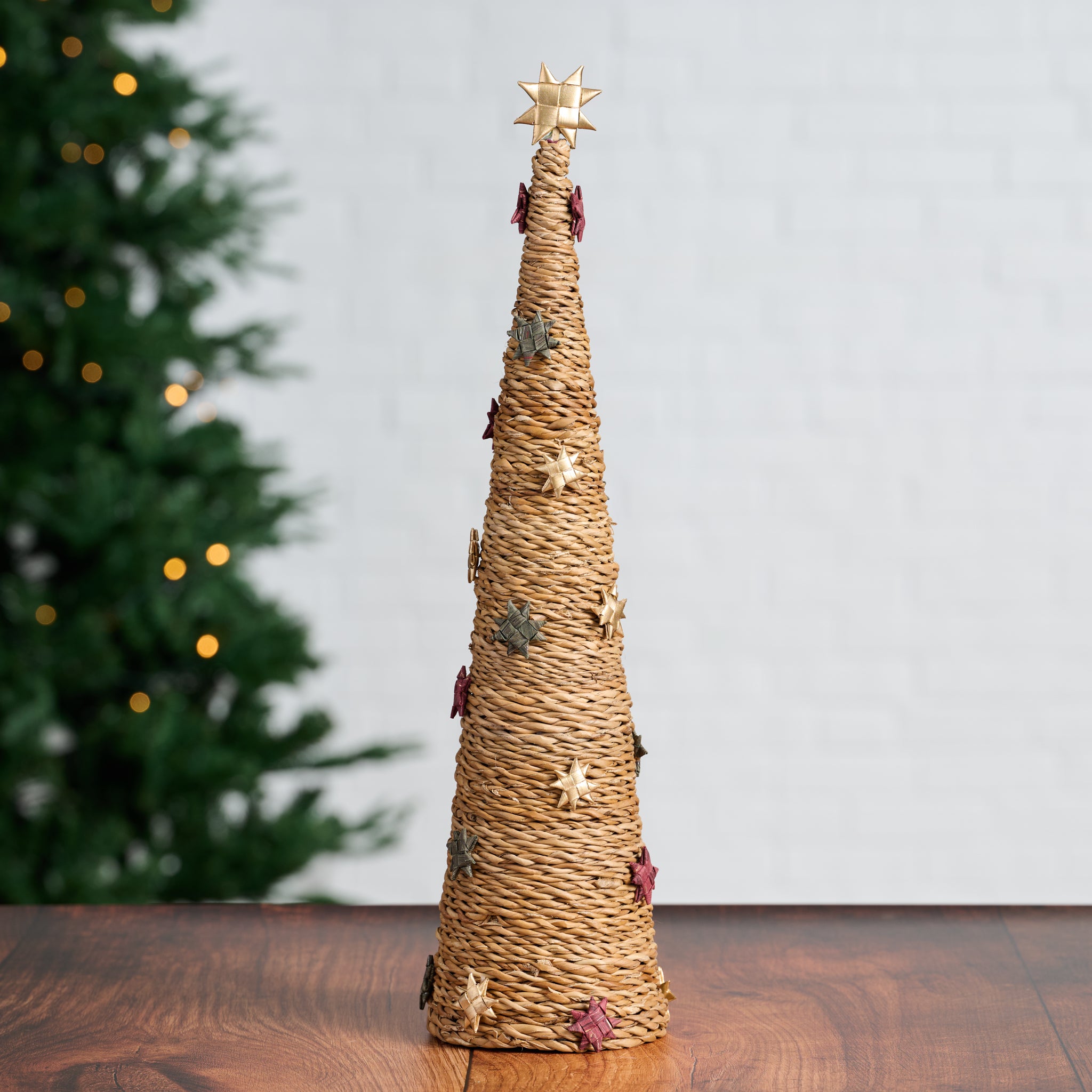 Paper Stars & and Hogla Tree - 21" - Ten Thousand Villages