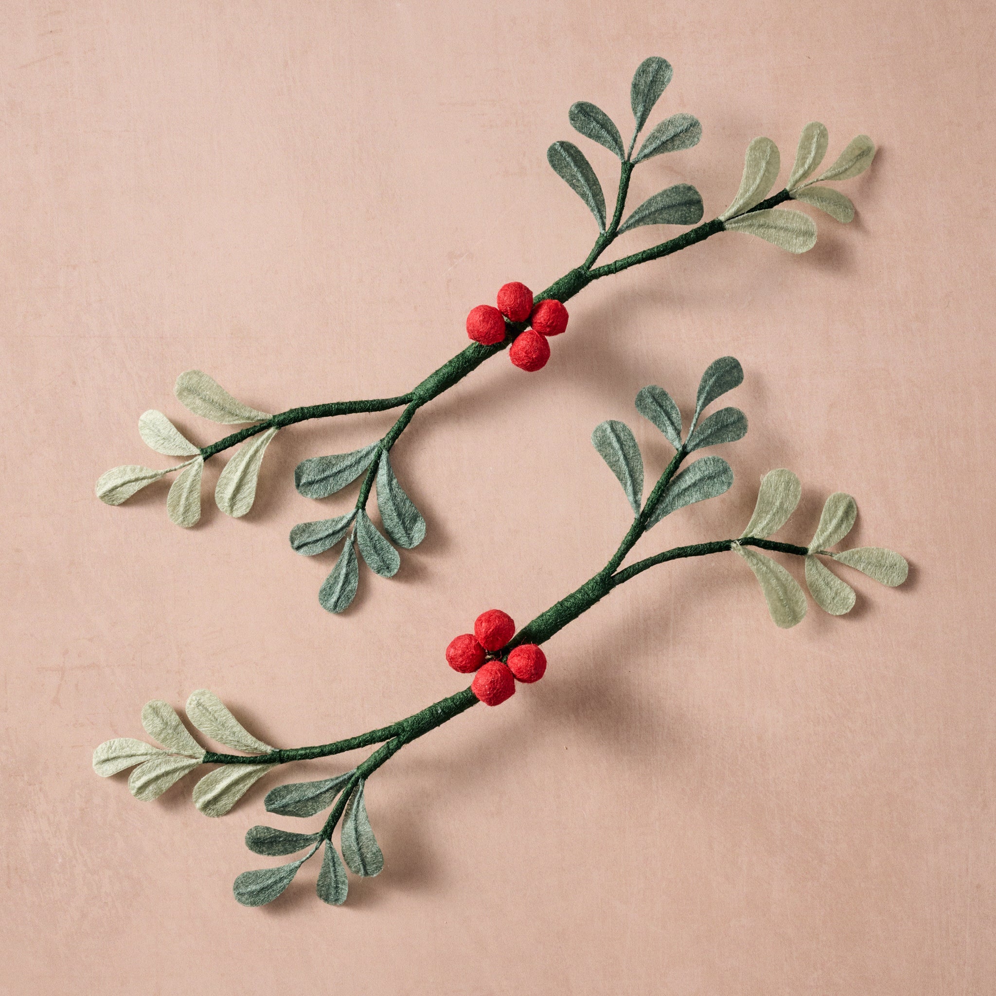 Ullasa Holly SIlk Paper Napkin Rings - Set of 2