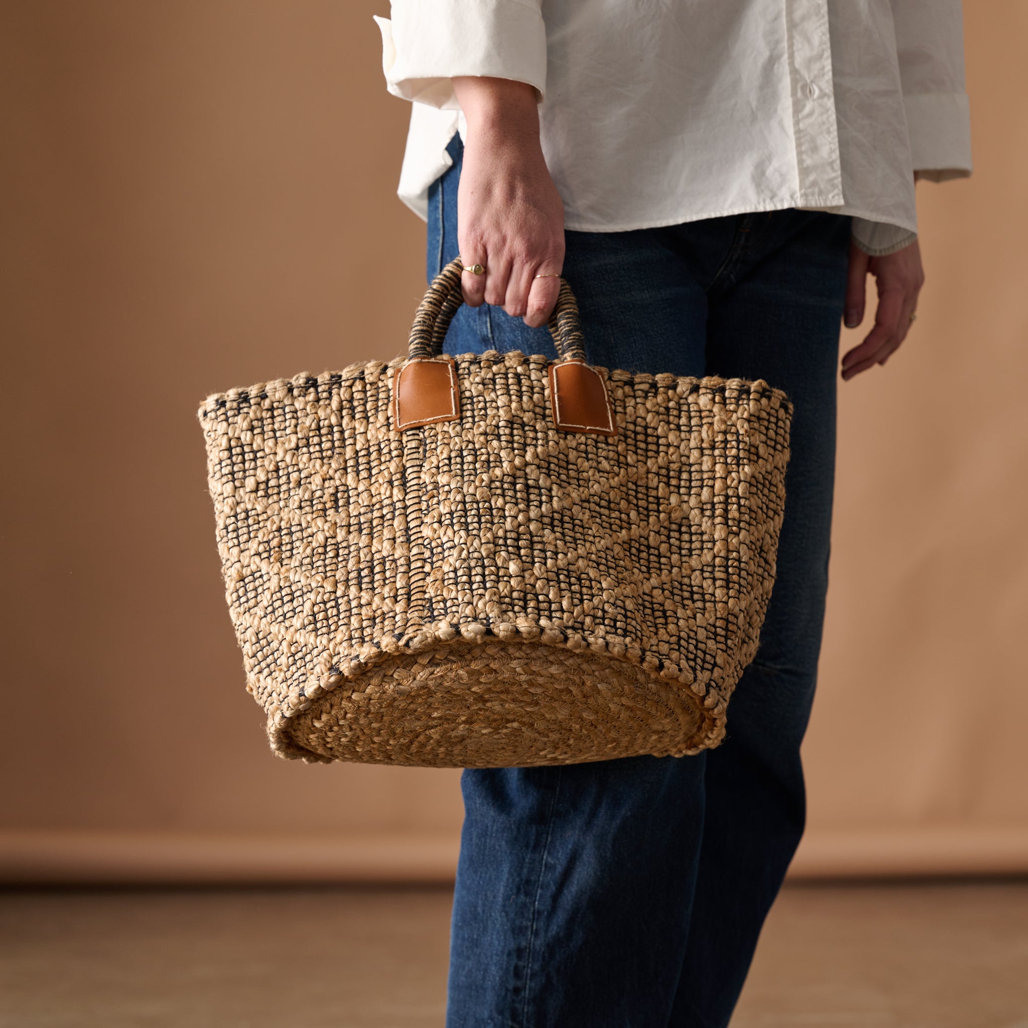 Bahana Handled Jute Basket 12 - Ten Thousand Villages