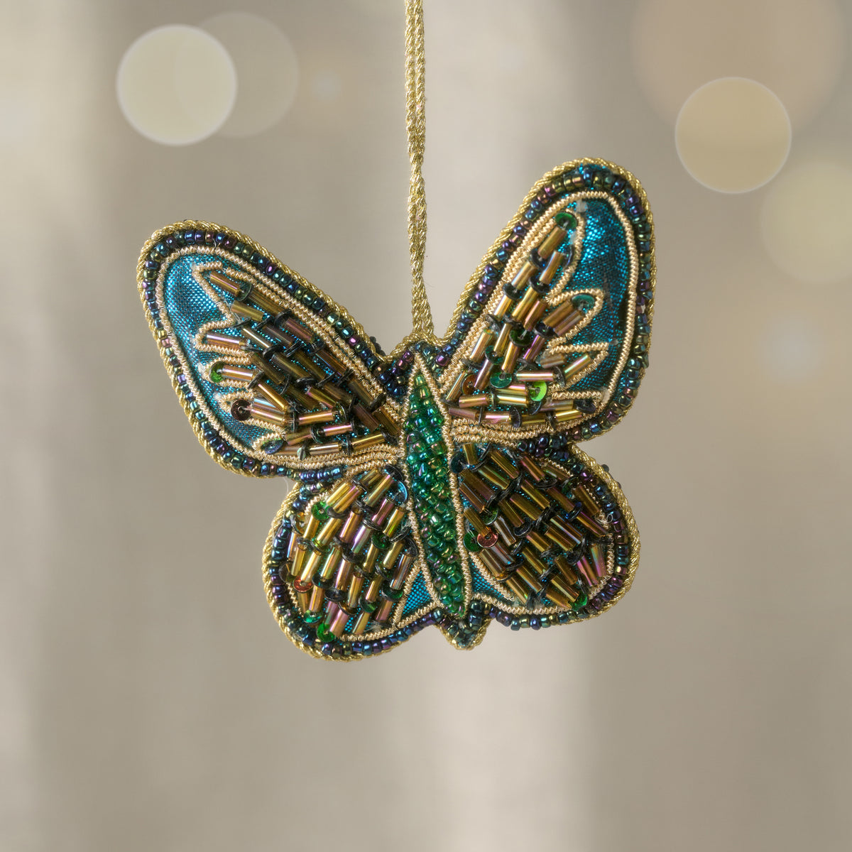 Arvi Beaded Ornament - Butterfly