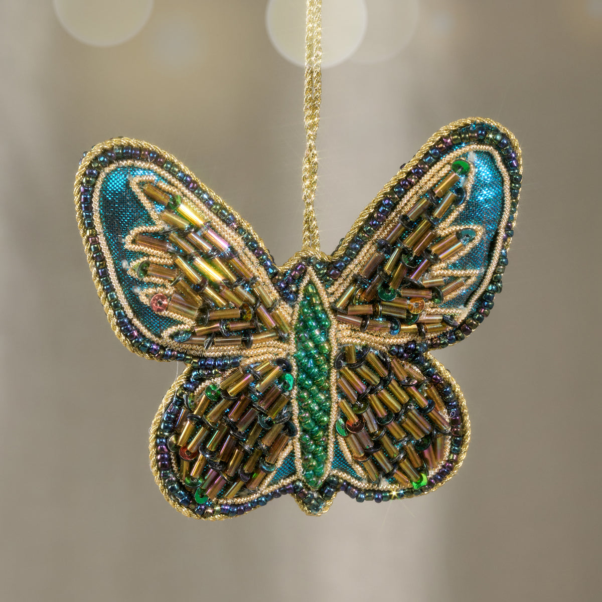 Arvi Beaded Ornament - Butterfly