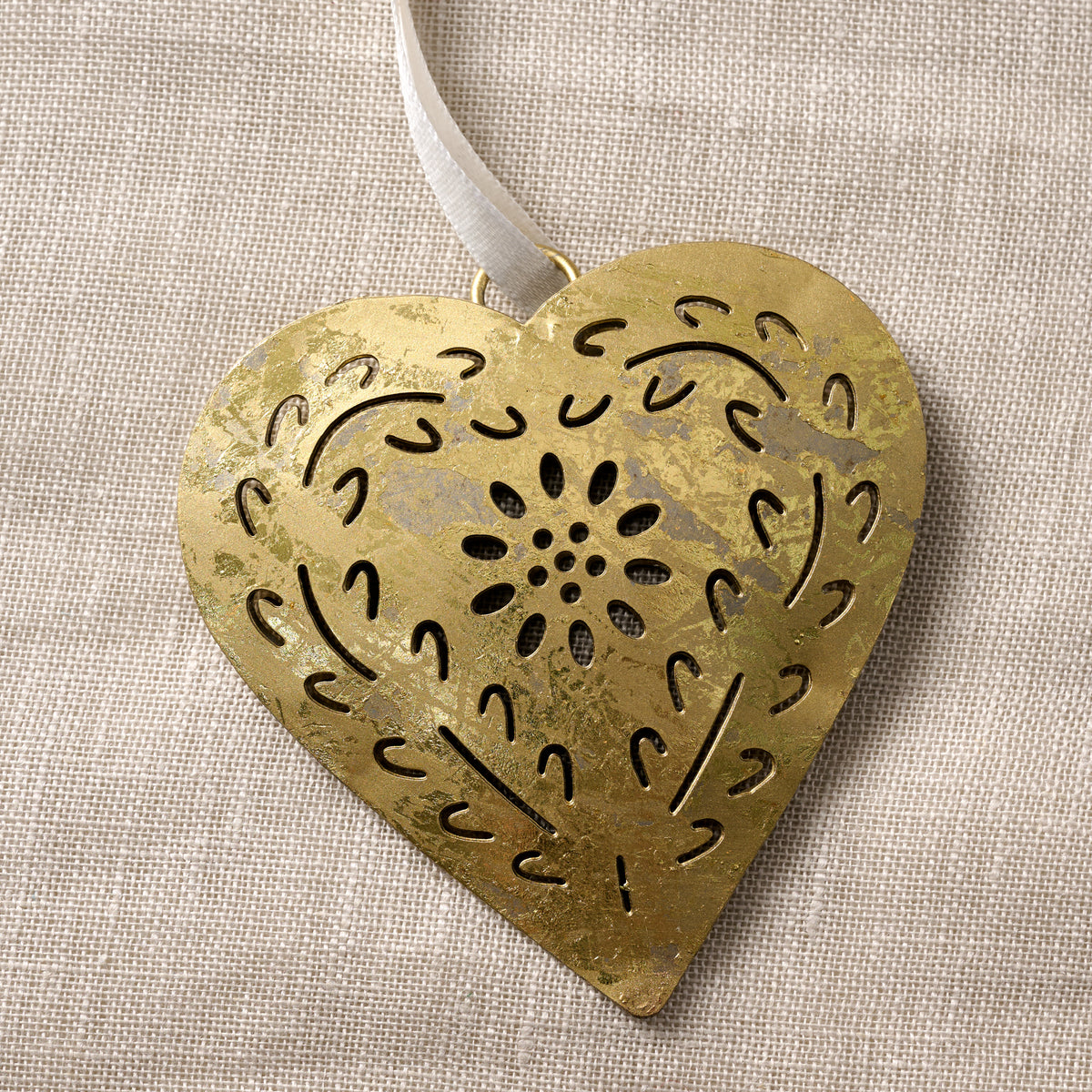 Rasika Gold Iron Heart Ornament