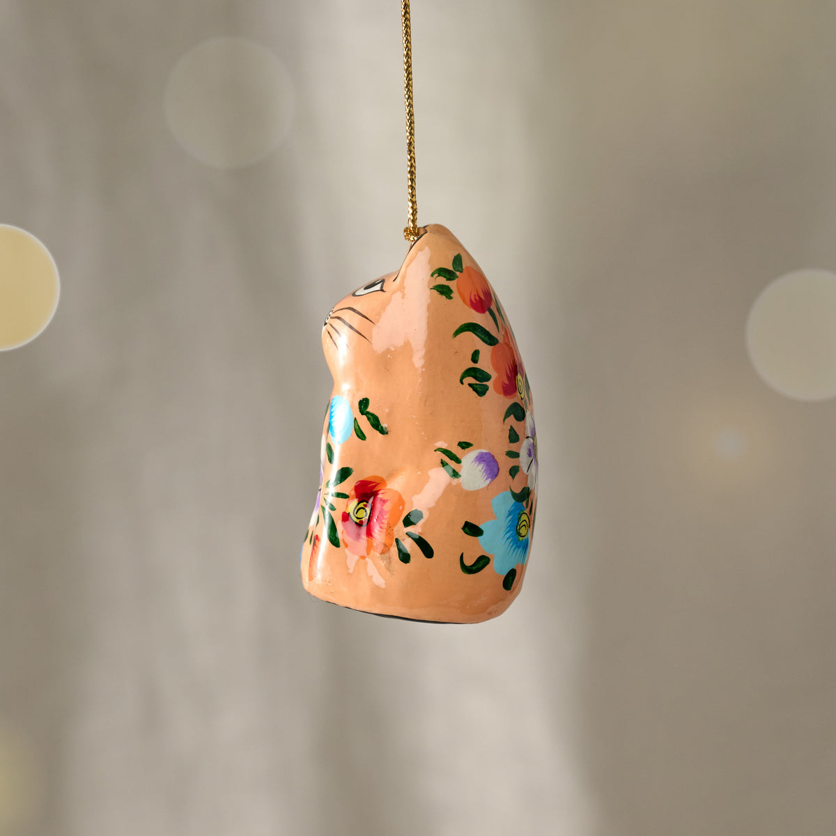 Parisi Paper Mache Cat Ornament