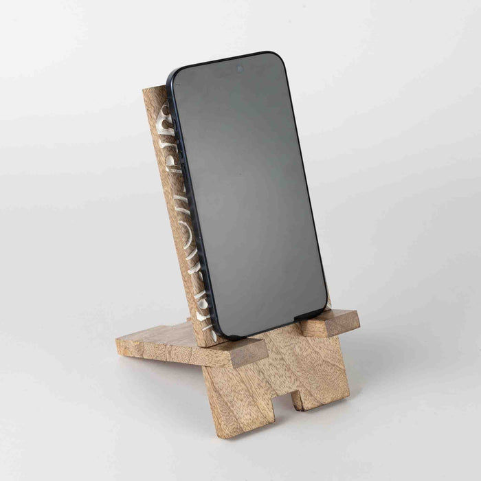 Vasai Mango Wood Phone Stand - Mandala - Default Title (6801210) 4