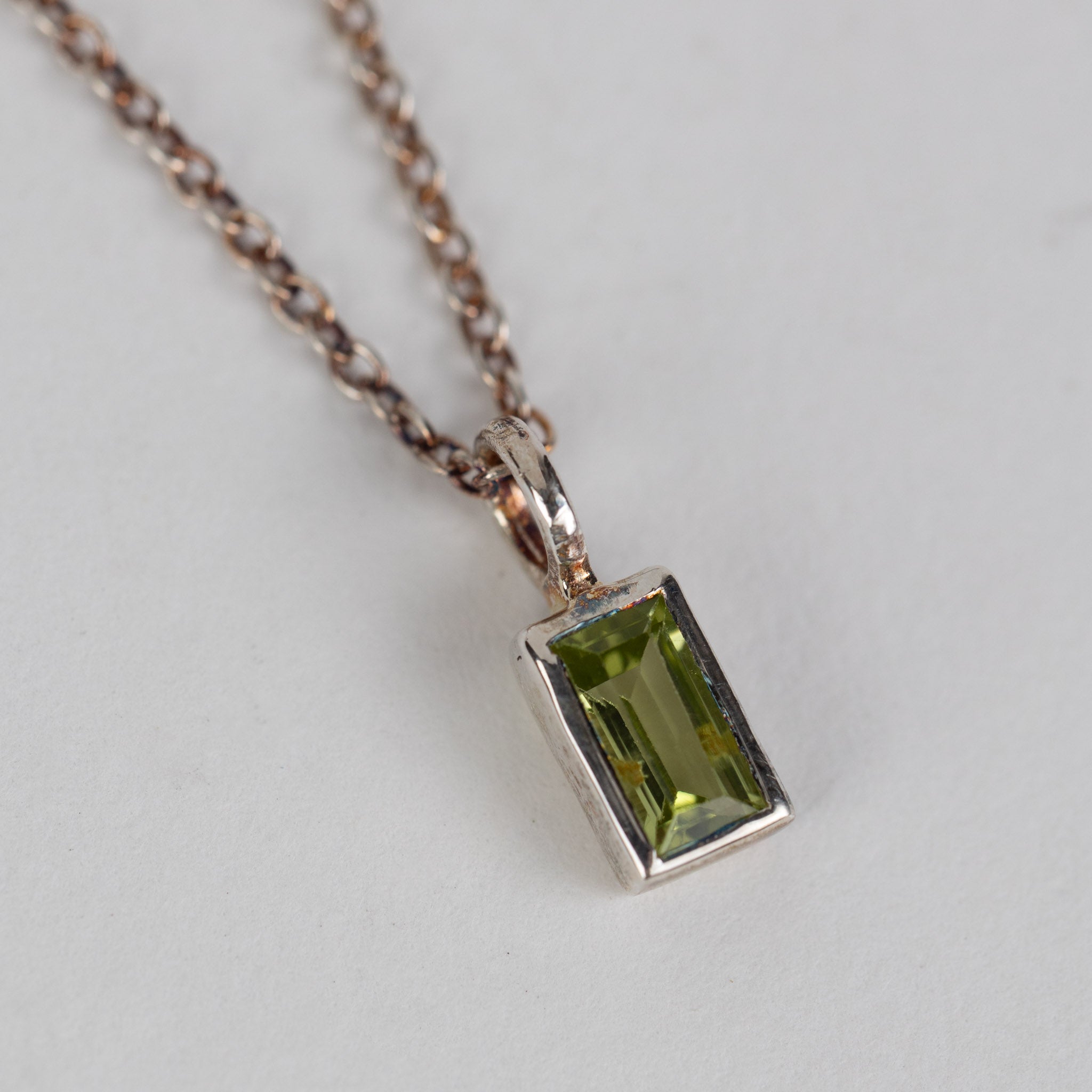 Peridot Silver Pendant Necklace - Ten Thousand Villages