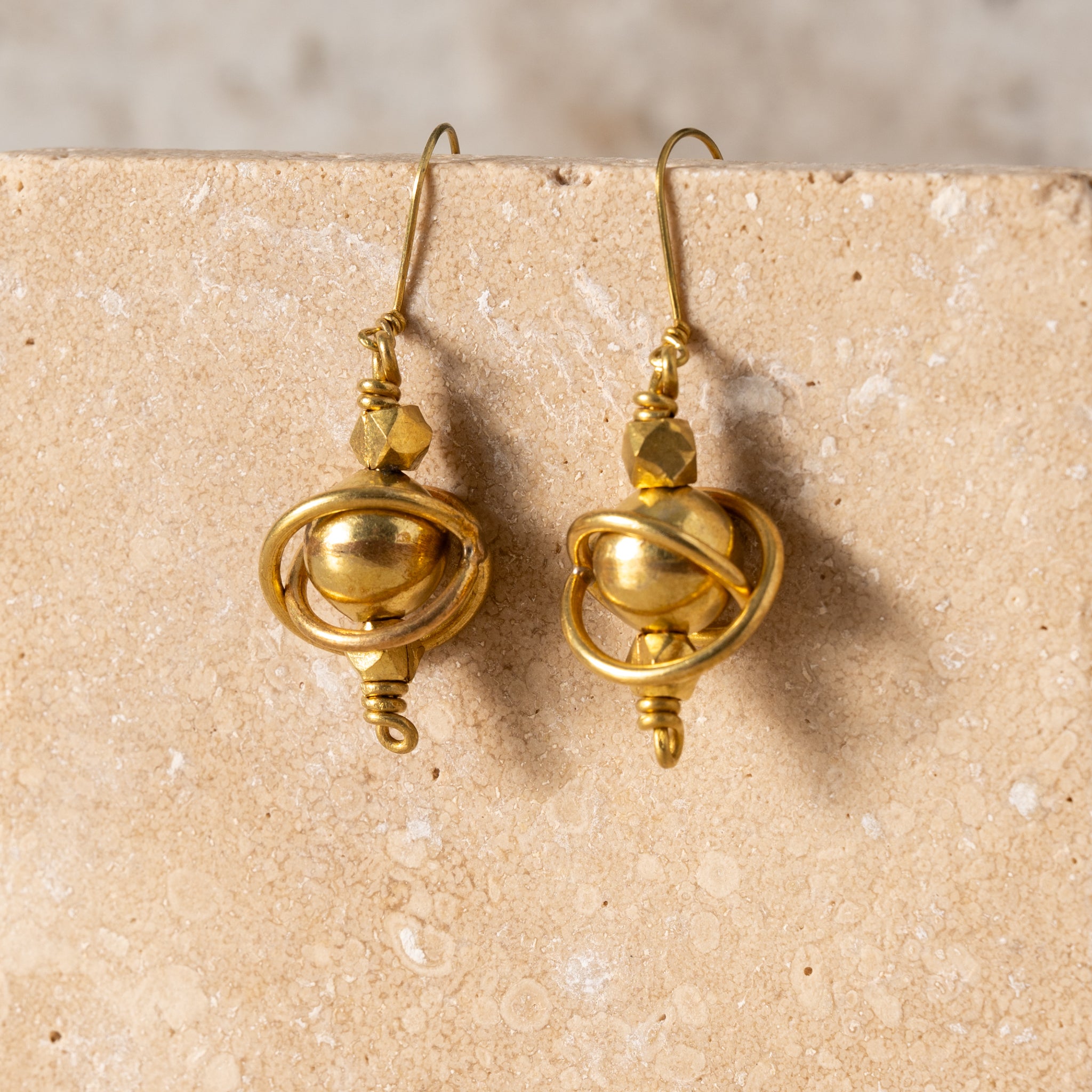 Atma Brass Globe Earrings - Ten Thousand Villages