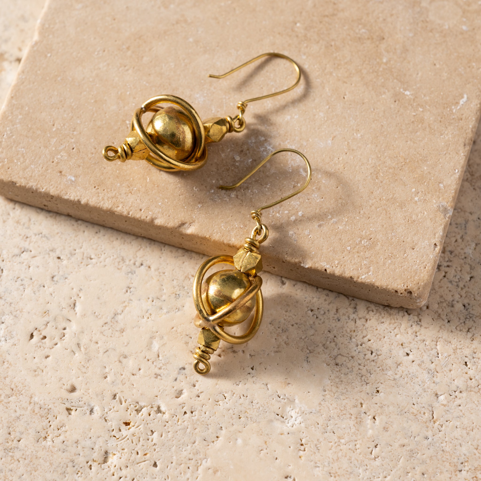 Atma Brass Globe Earrings - Ten Thousand Villages