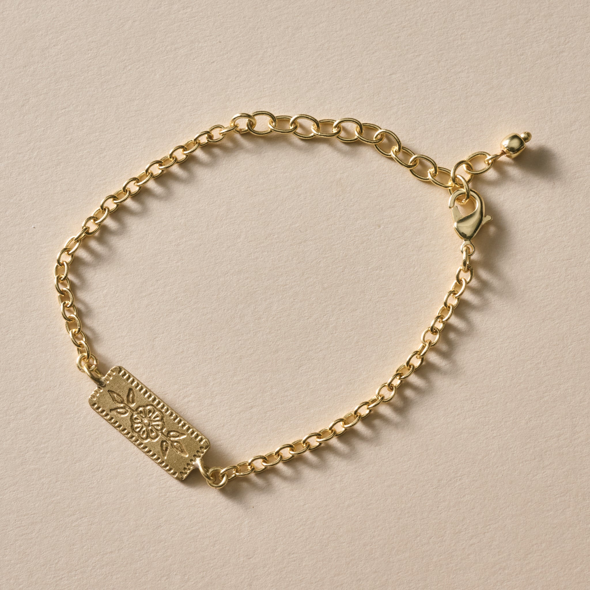 Arati Etched Floral Bracelet