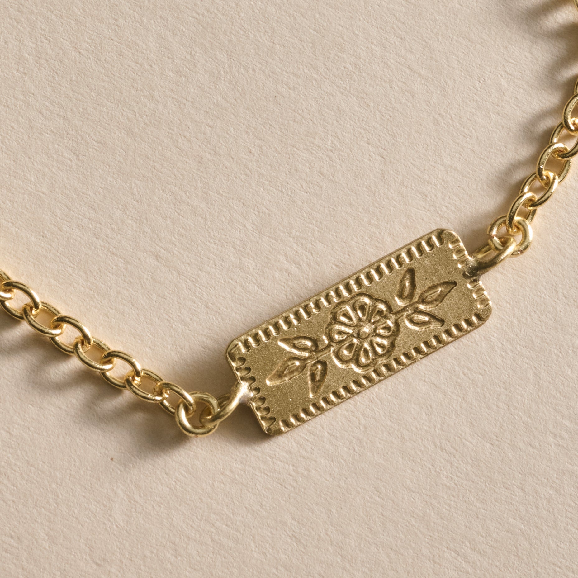 Arati Etched Floral Bracelet