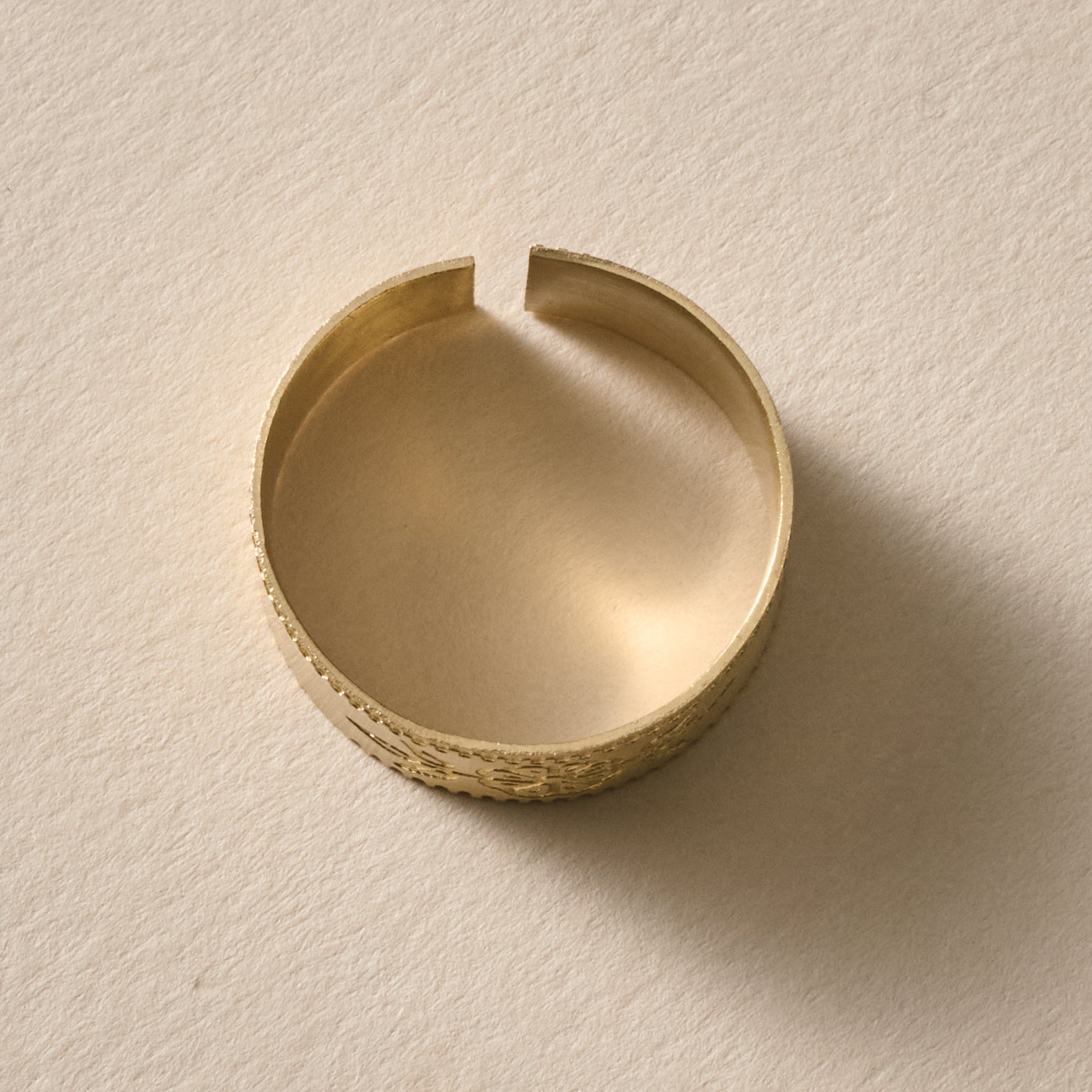 Arati Etched Floral Ring