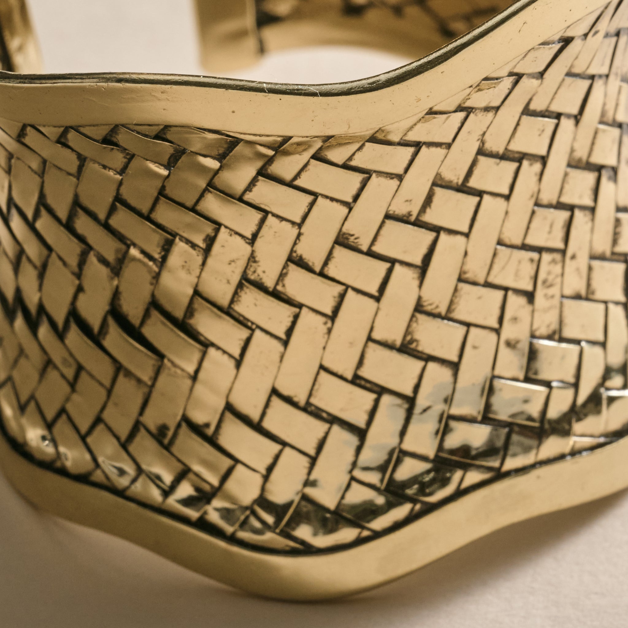Devee Brass Woven Cuff Bracelet