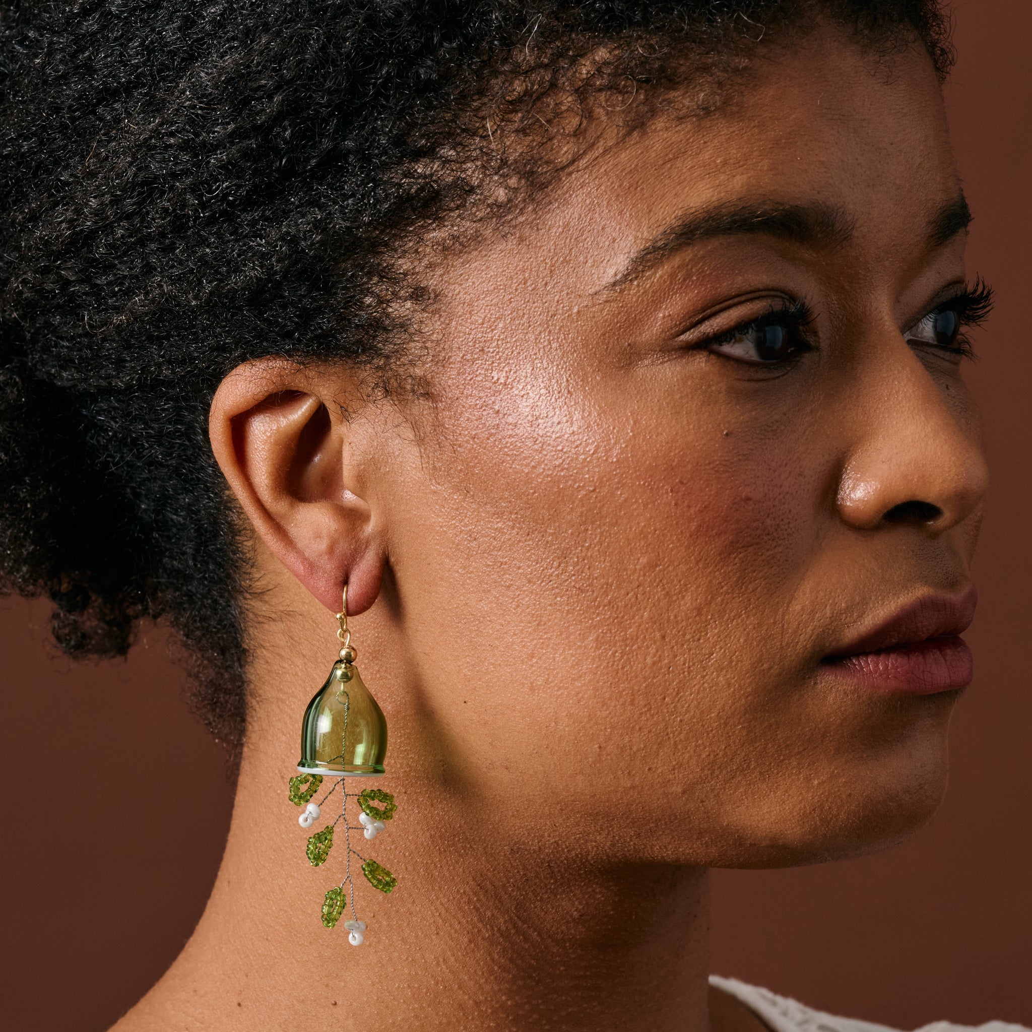 Kae Glass Globe Dangle Earrings