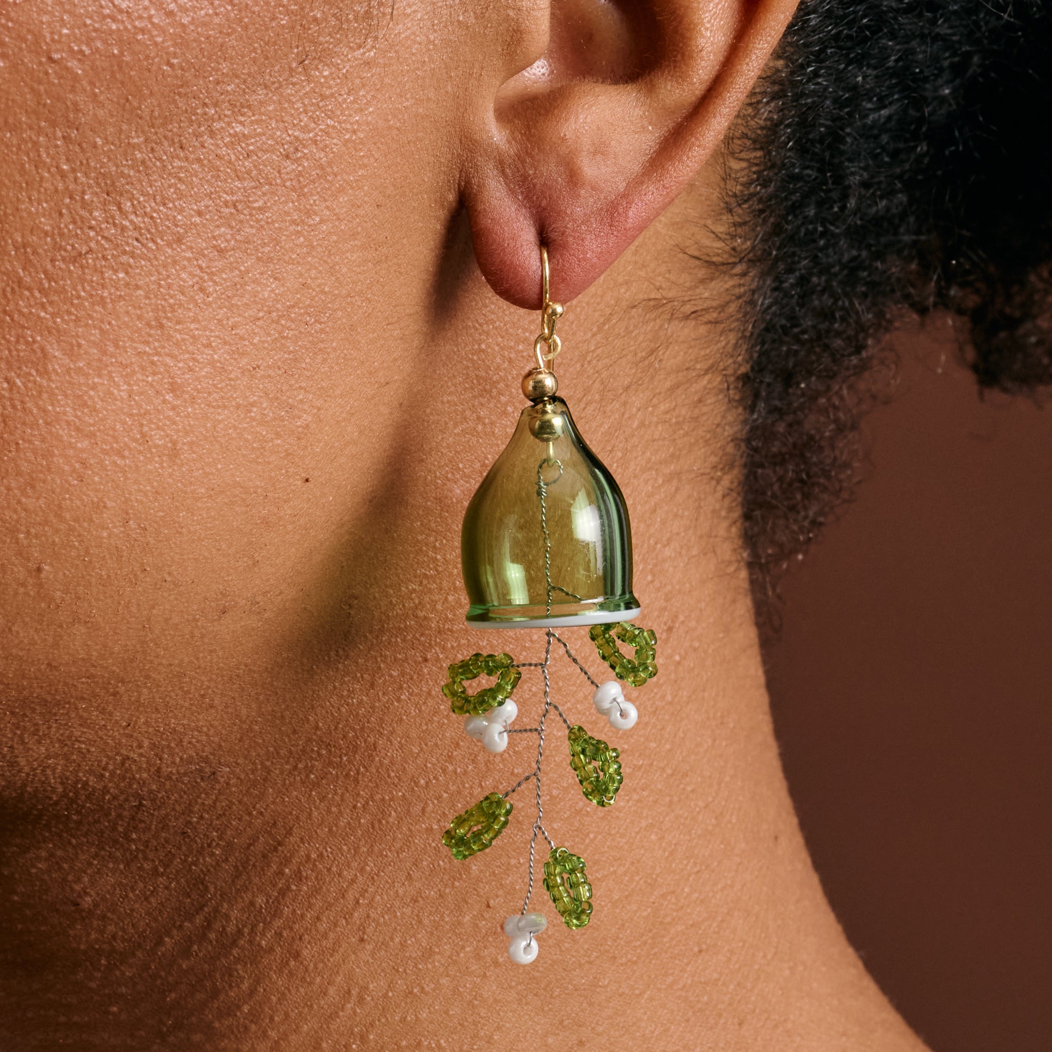 Kae Glass Globe Dangle Earrings