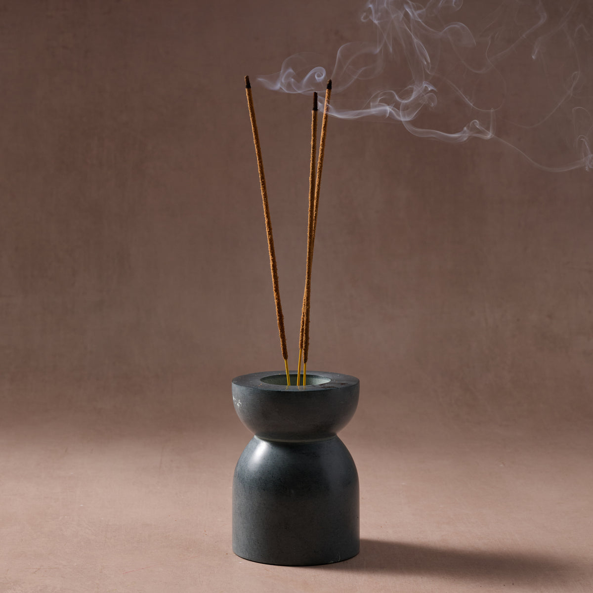 Maltee Palewa Stone Candle and Incense Holder