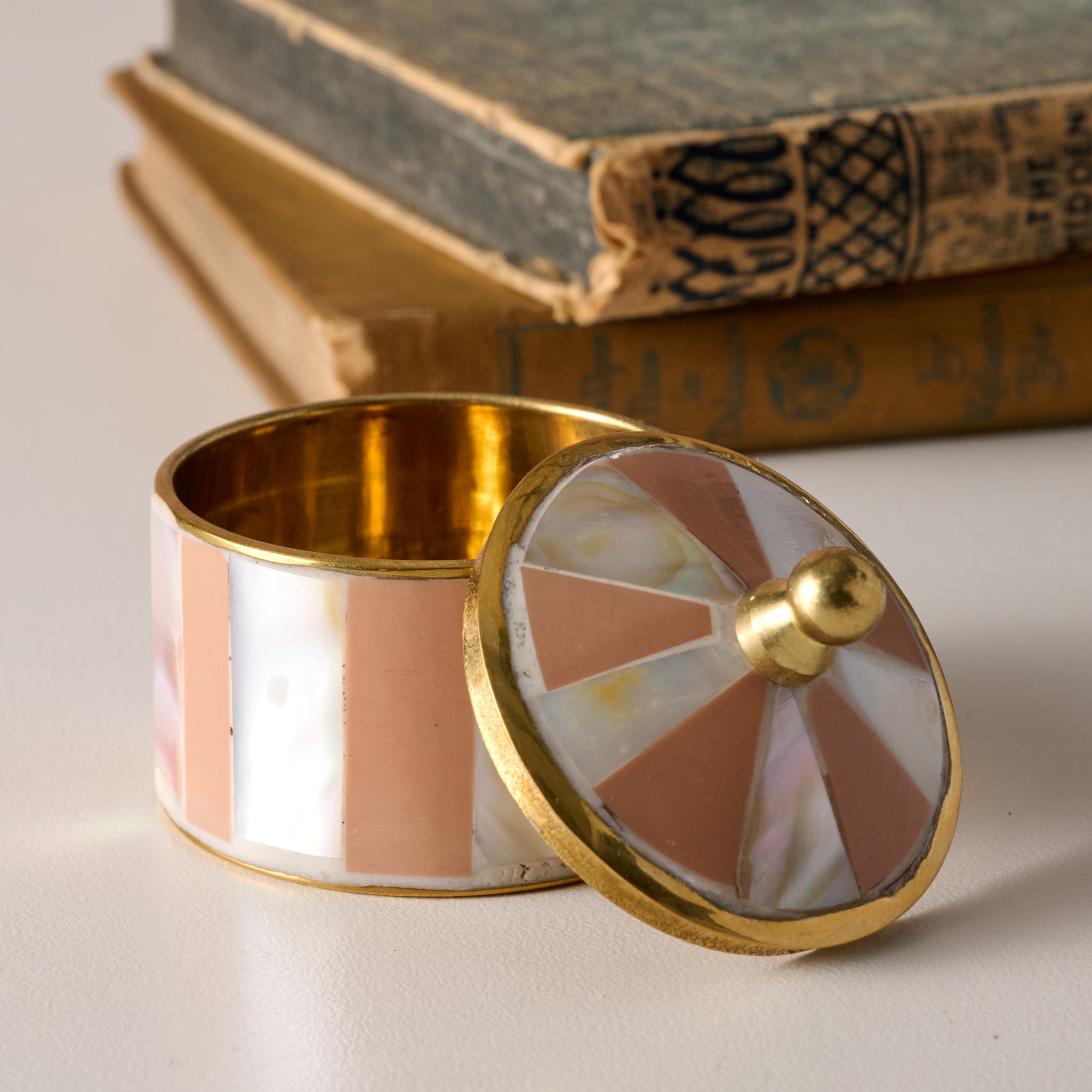 Sarkas Mother of Pearl Circus Tent Box - Peach