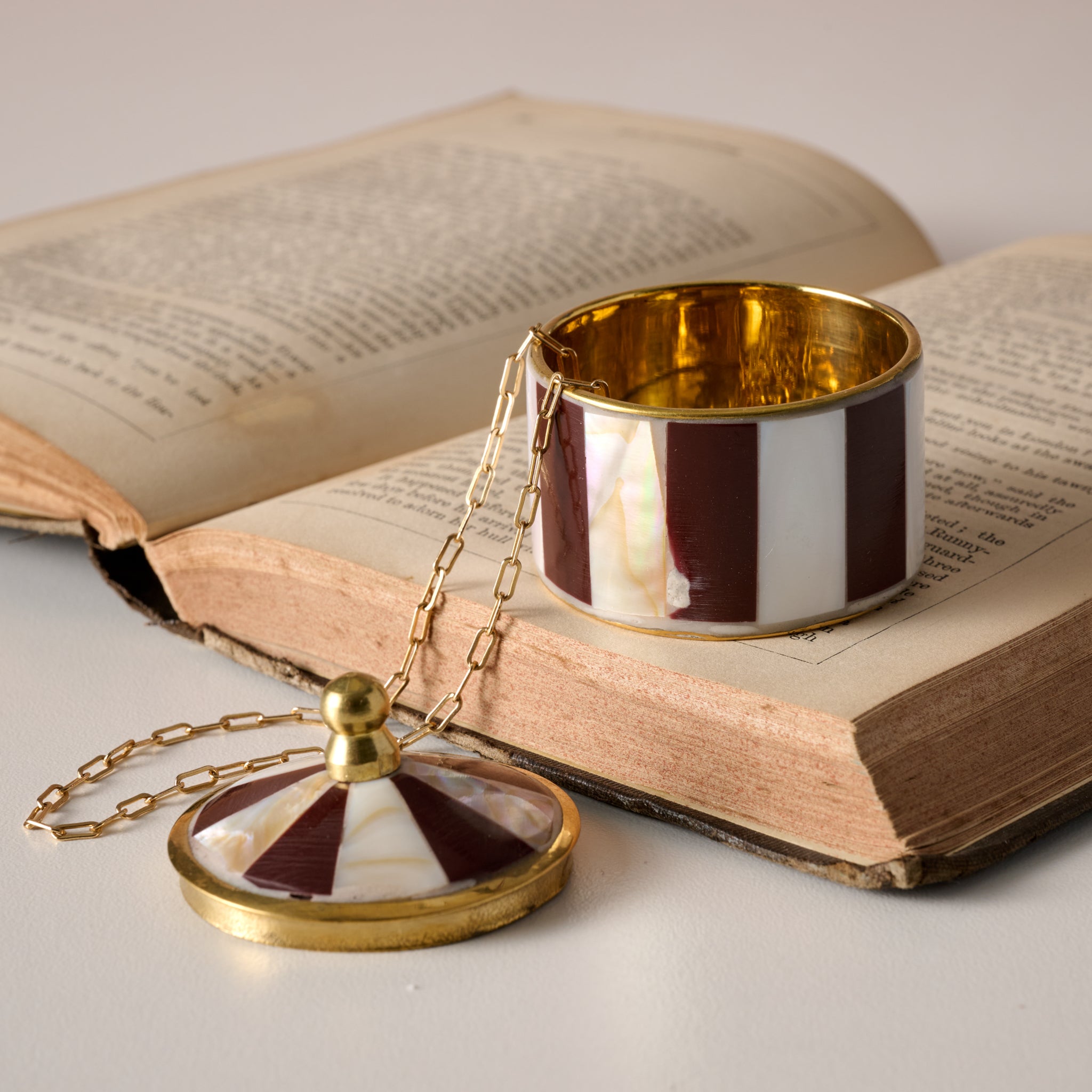 Sarkas Mother of Pearl Circus Tent Box - Maroon