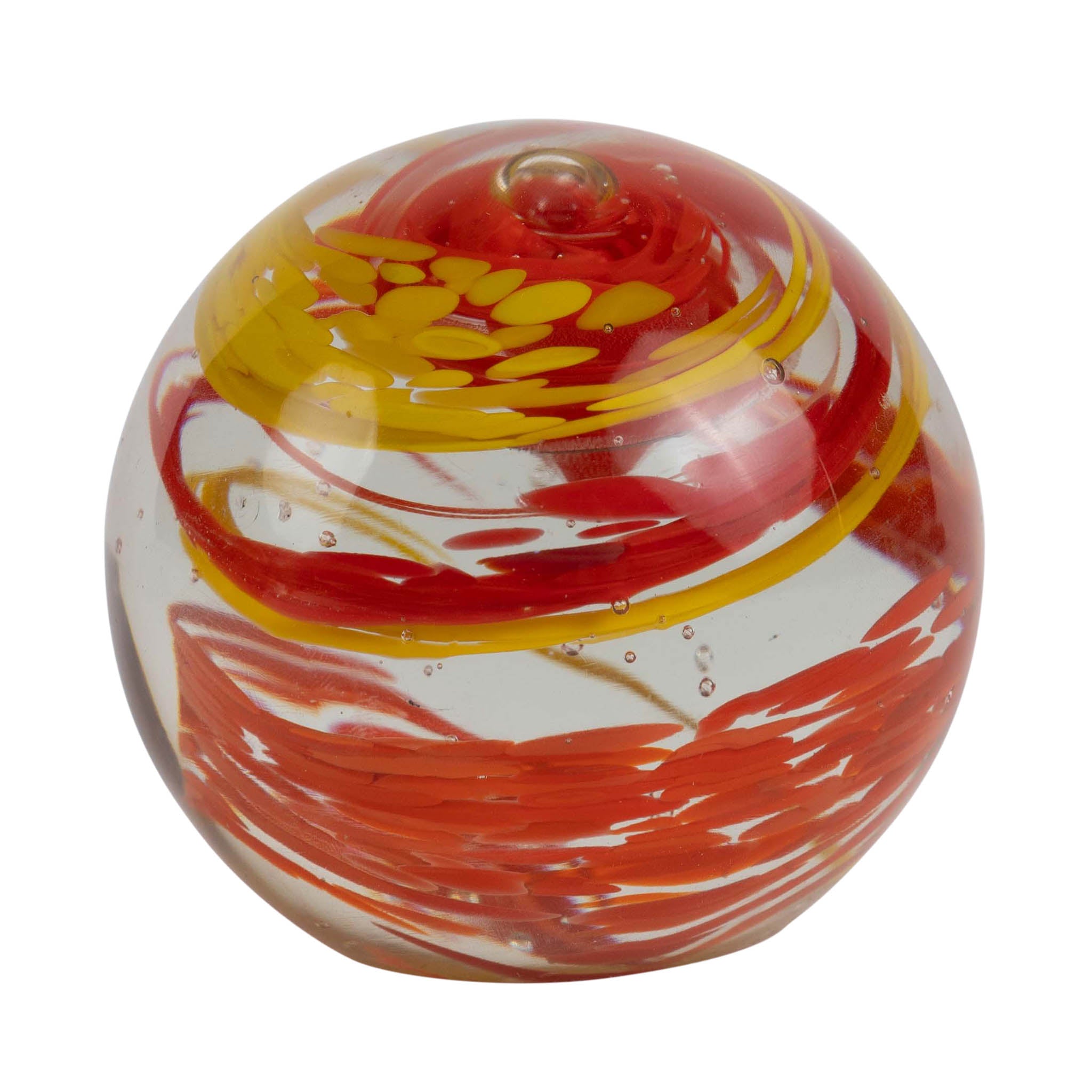 Fiery Glass Paperweight - Ten Thousand Villages