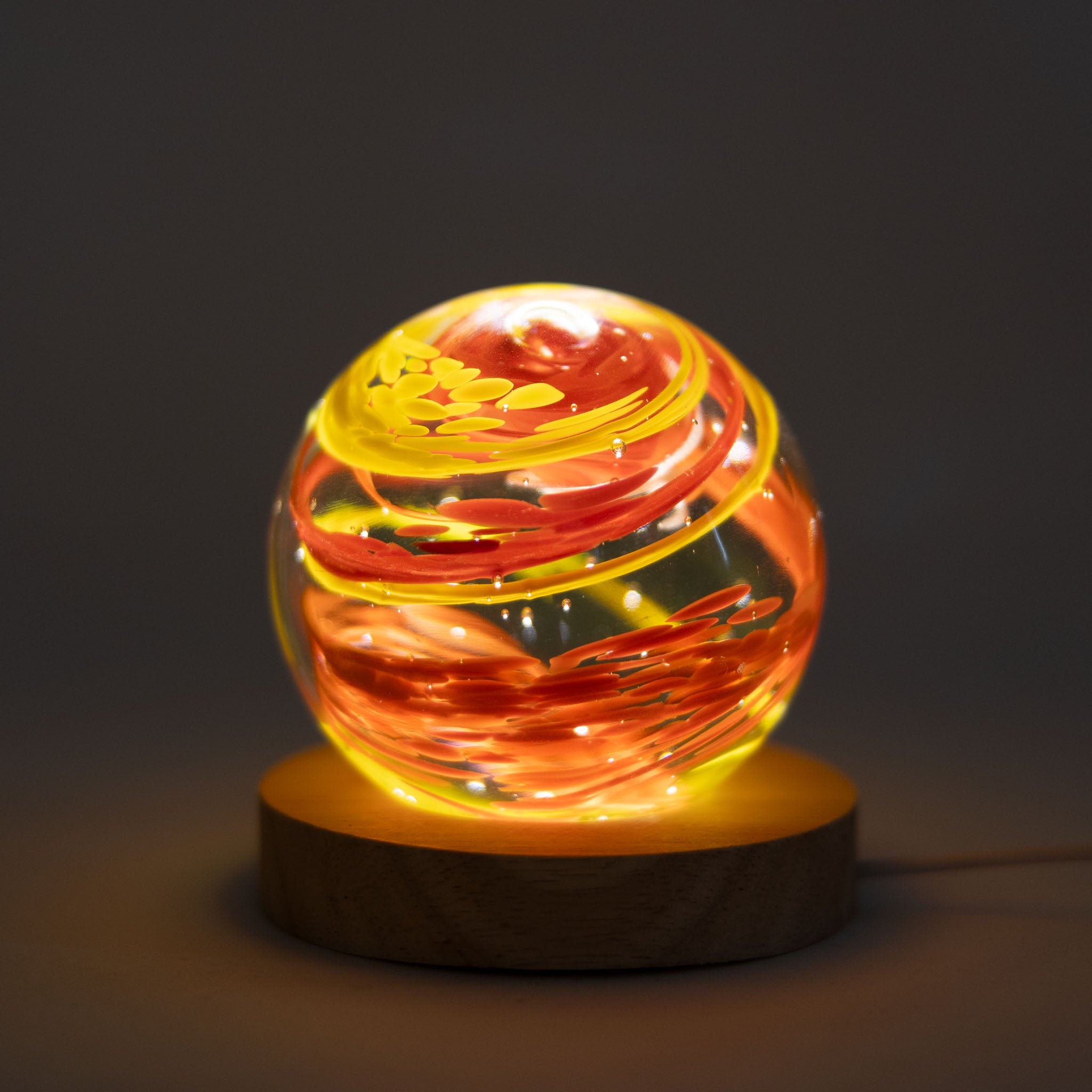 Fiery Glass Paperweight - Ten Thousand Villages