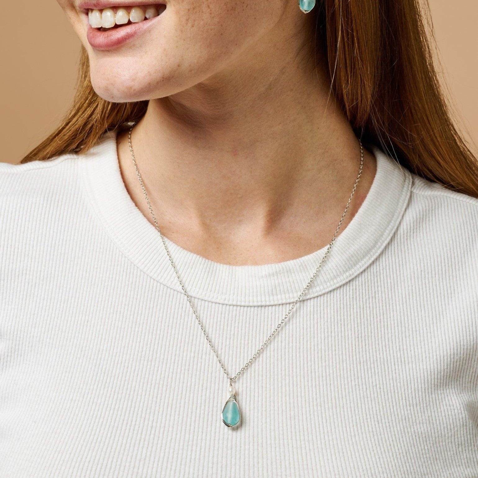 Aqua Pearl Silver Pendant Necklace – Ten Thousand Villages