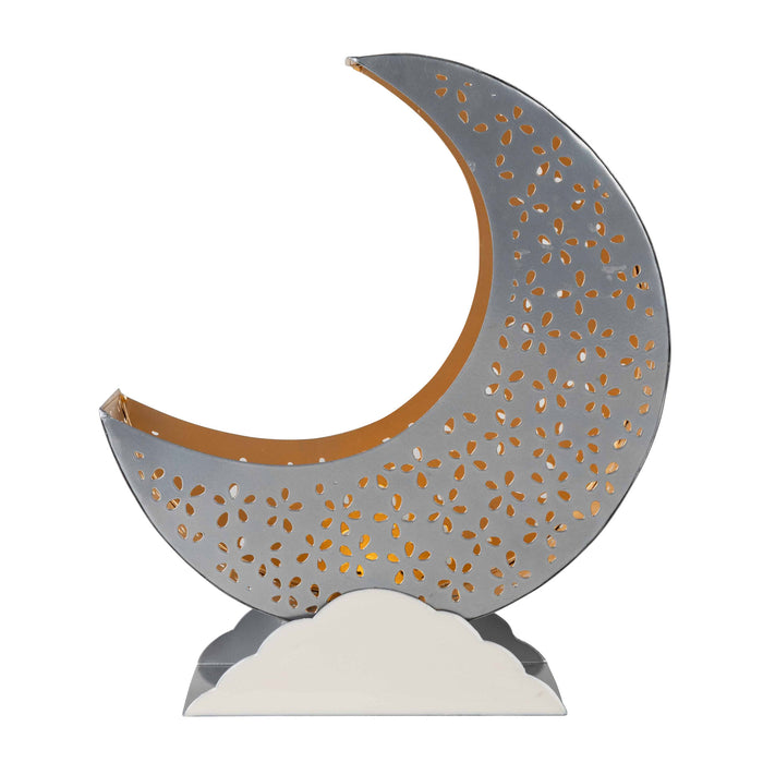 Silver Crescent Moon Candleholder 1