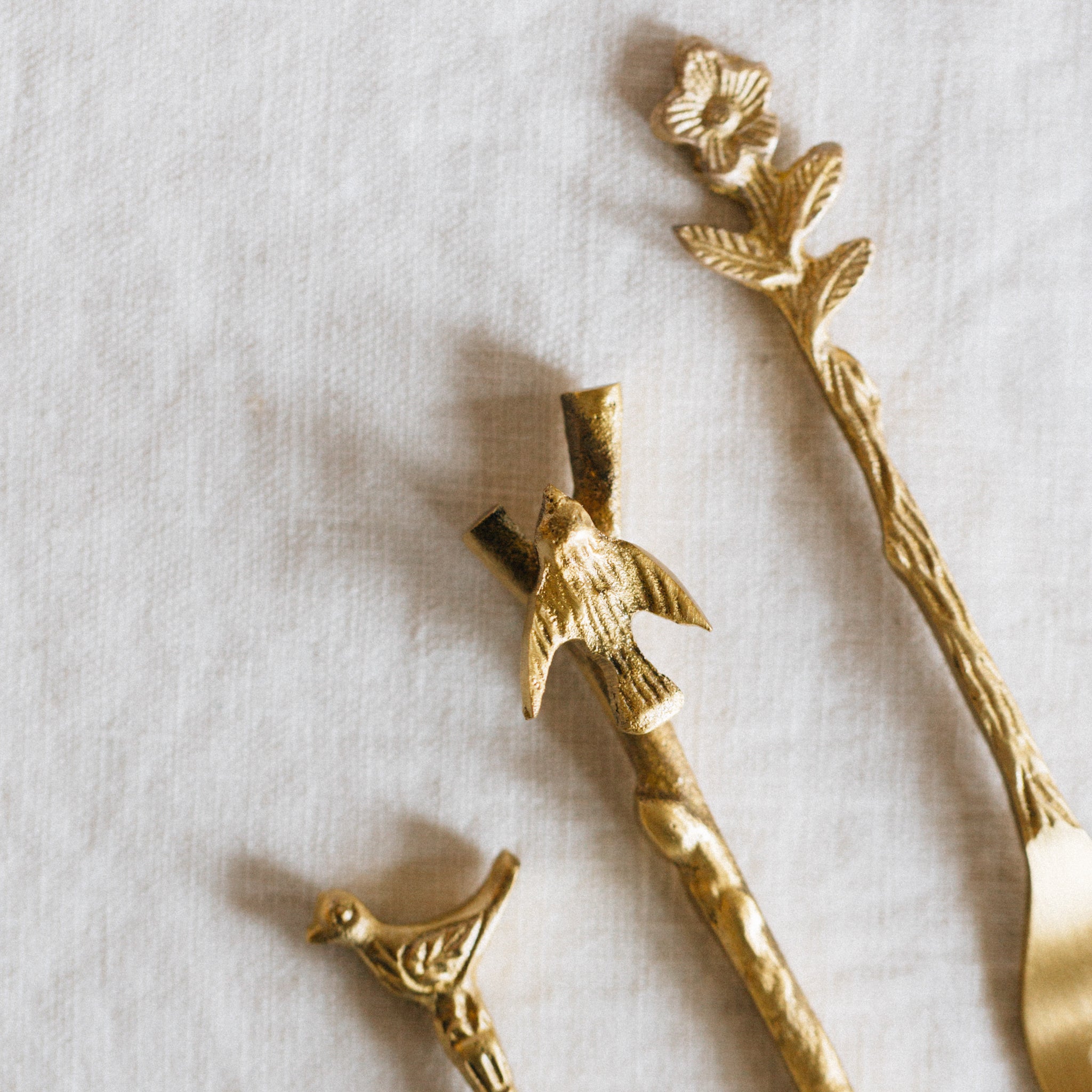 Adavi Brass Mini Serving Utensils - Ten Thousand Villages