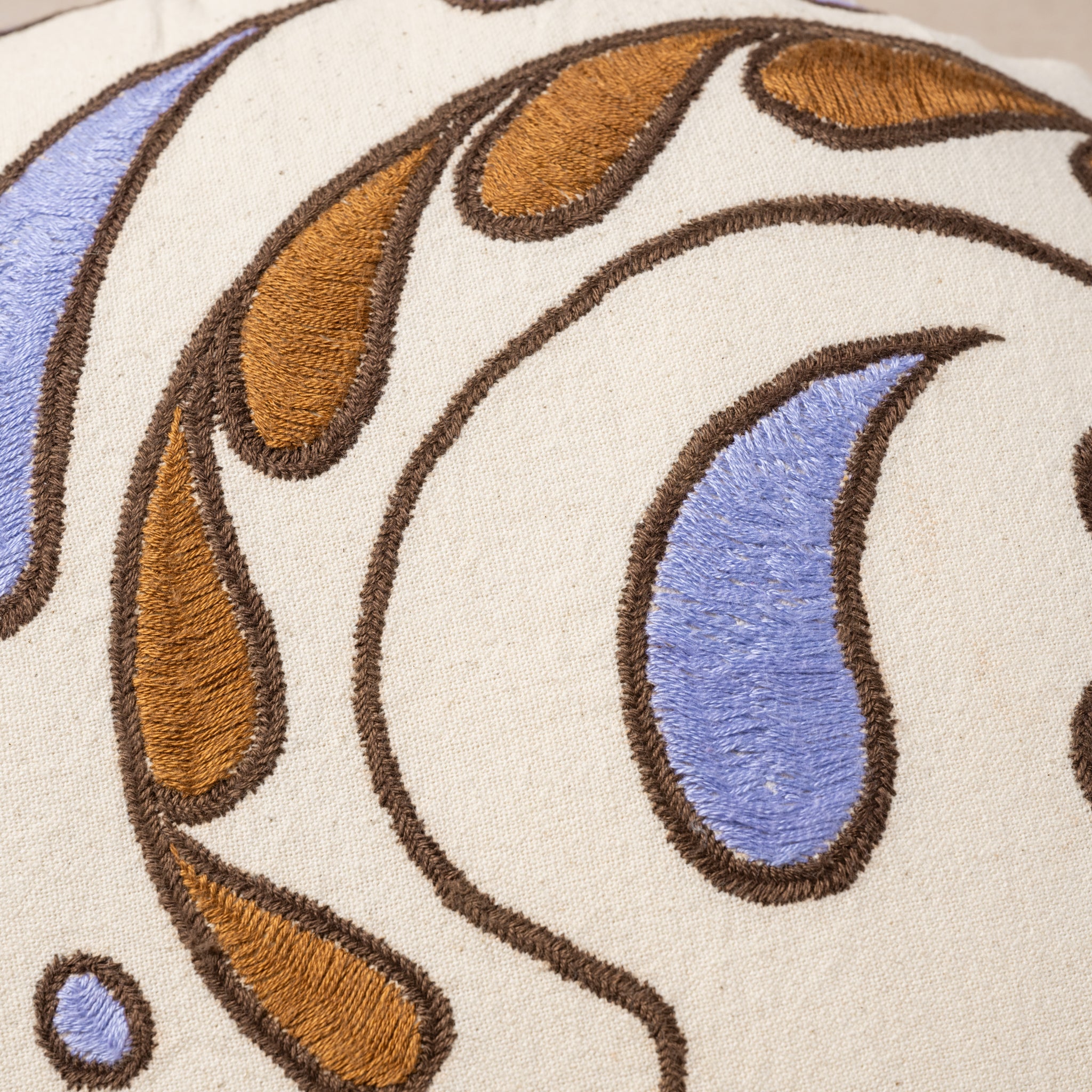 Ten Thousand Villages Embroidered Cat Pillow Cover - Thumbnail 4