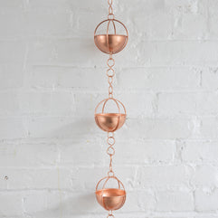 Prava Copper Rain Chain - 7 ft