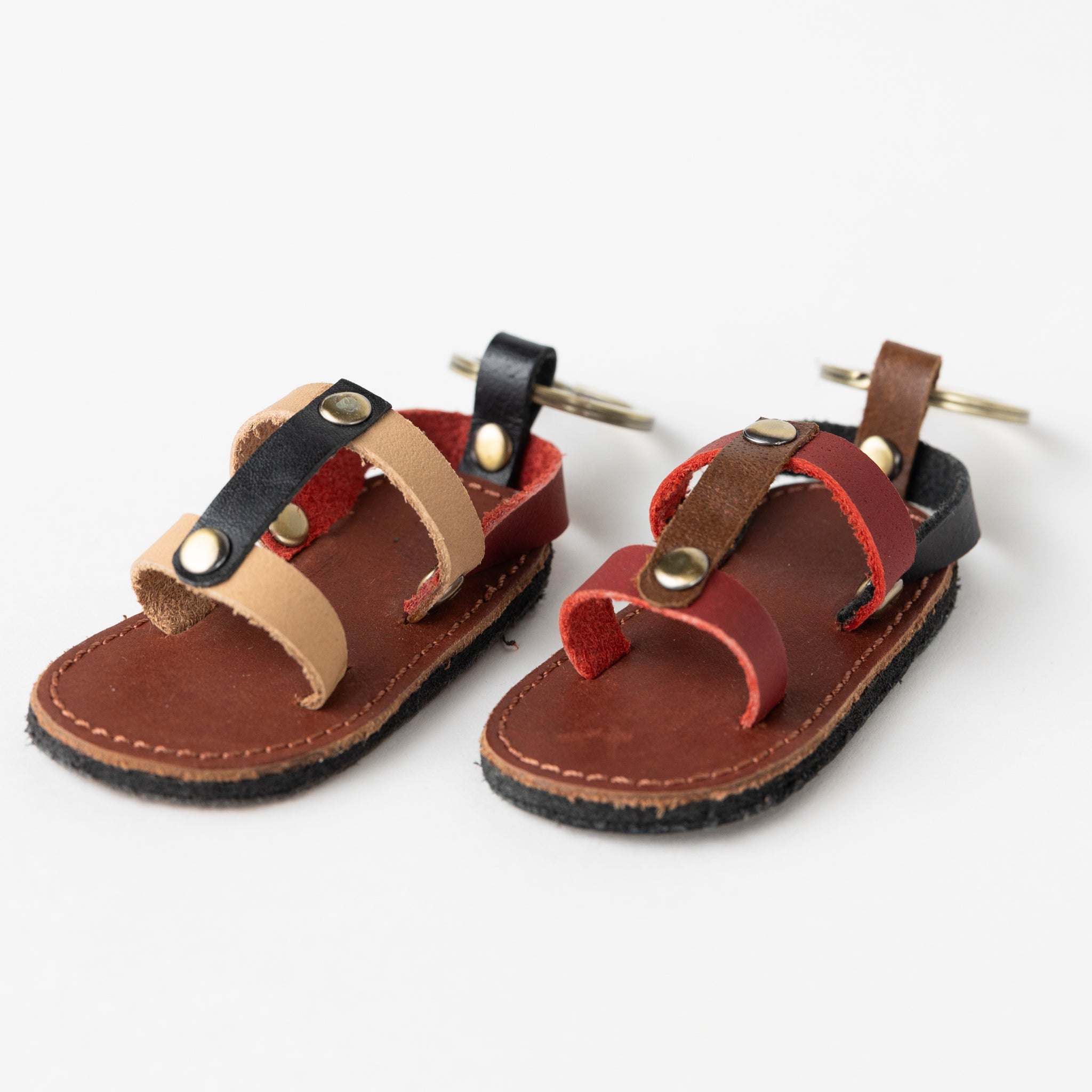 Chappal Mini Sandal Leather Keychain - Ten Thousand Villages