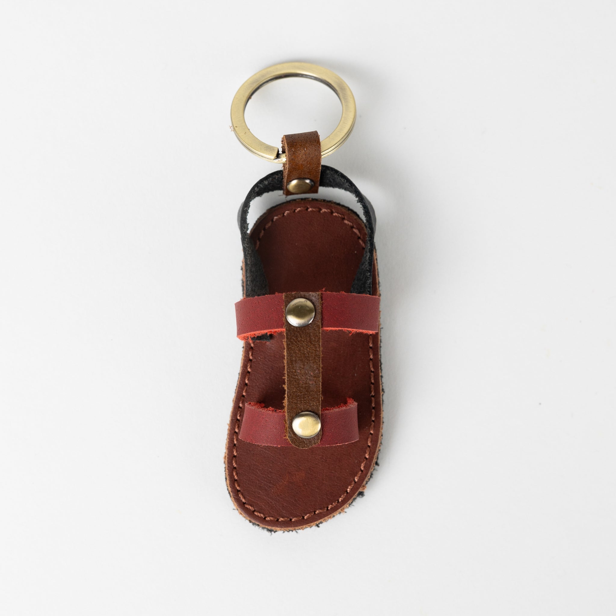Chappal Mini Sandal Leather Keychain - Ten Thousand Villages