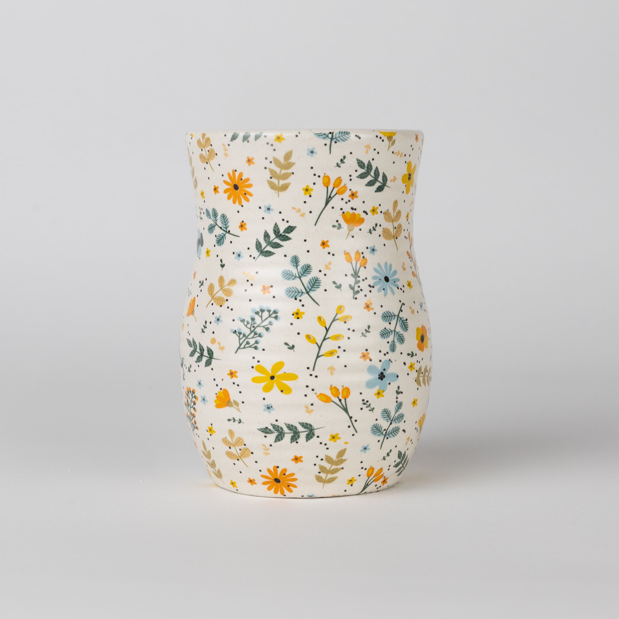 Tula Floral Ceramic Tumbler - Ten Thousand Villages