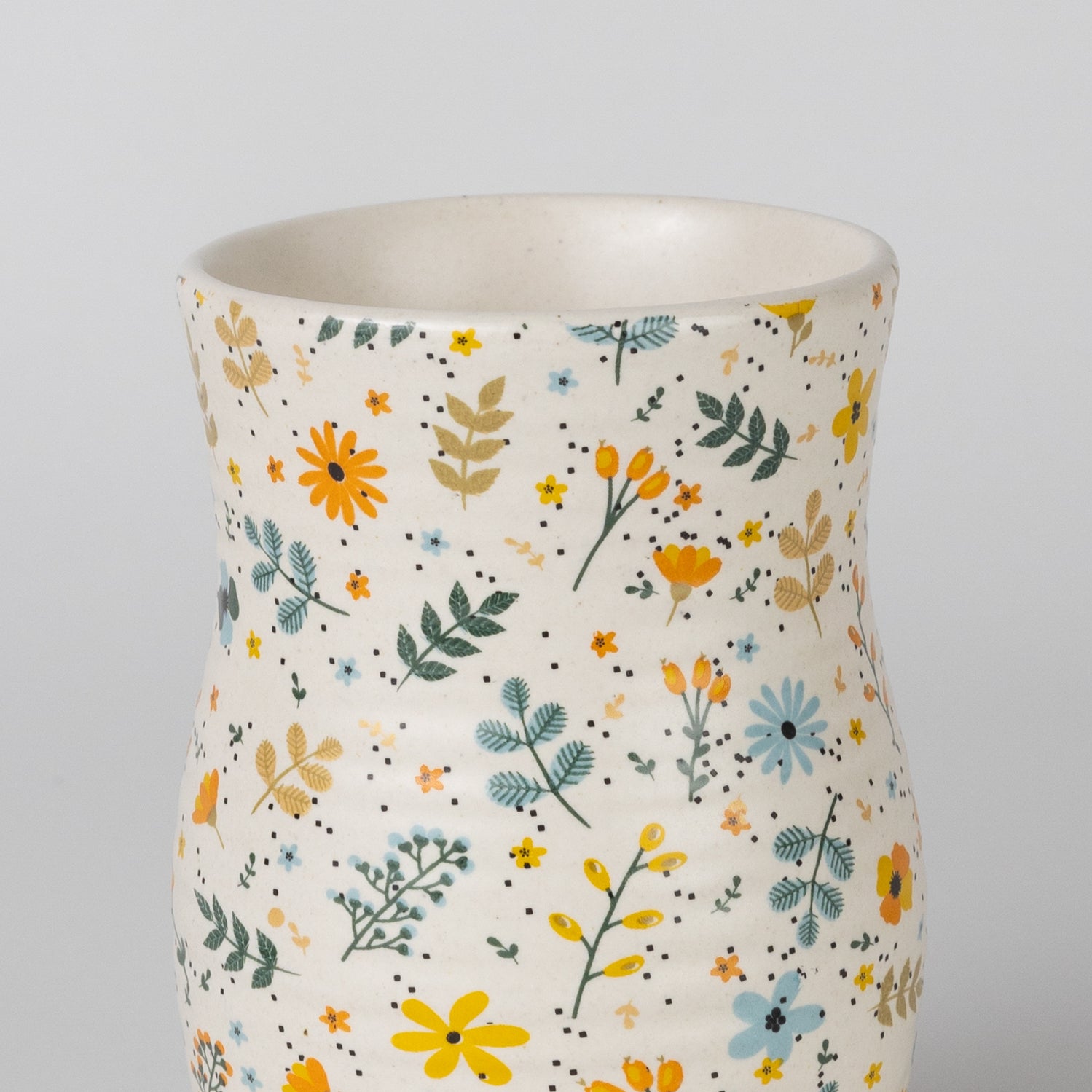 Tula Floral Ceramic Tumbler - Ten Thousand Villages