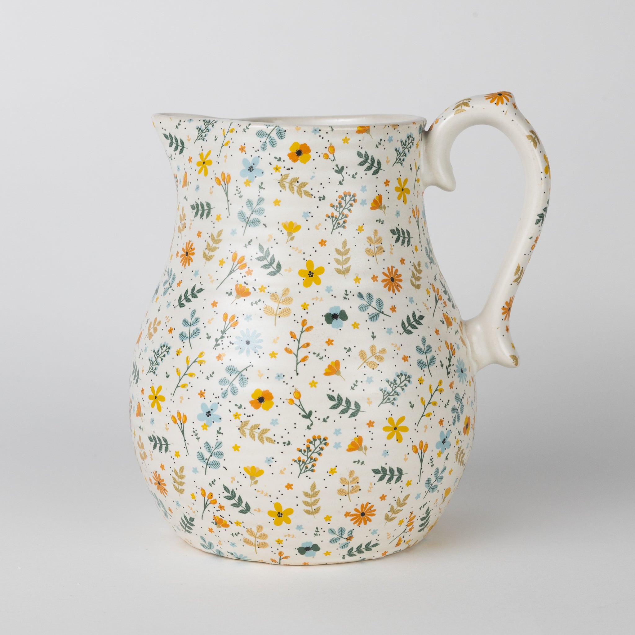 Tula Floral Ceramic Pitcher - Ten Thousand Villages