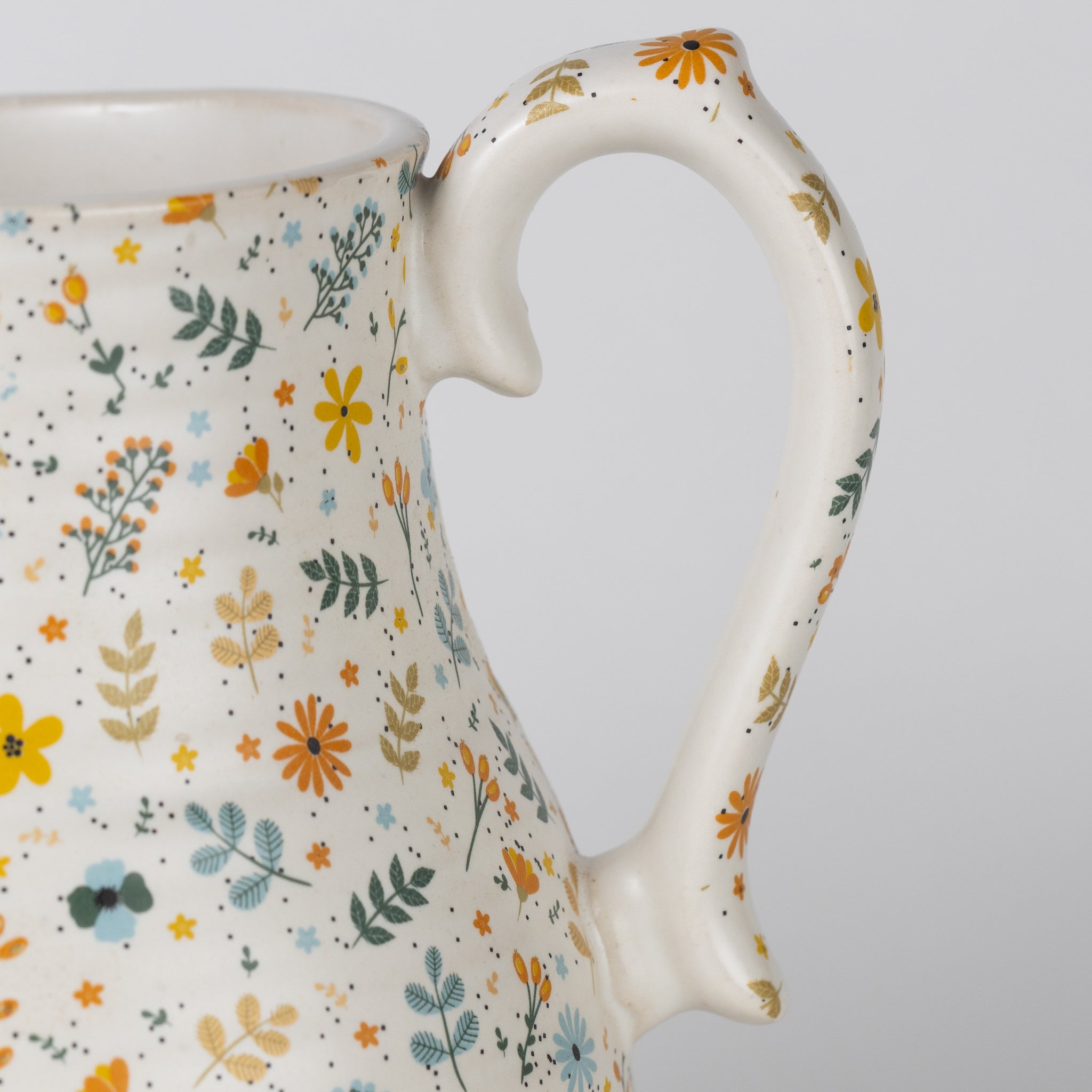 Tula Floral Ceramic Pitcher - Ten Thousand Villages
