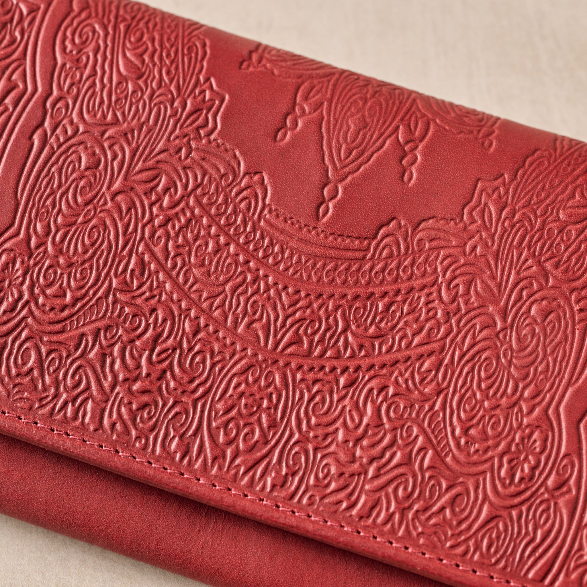 Kohra Embossed Leather Wallet - Ten Thousand Villages