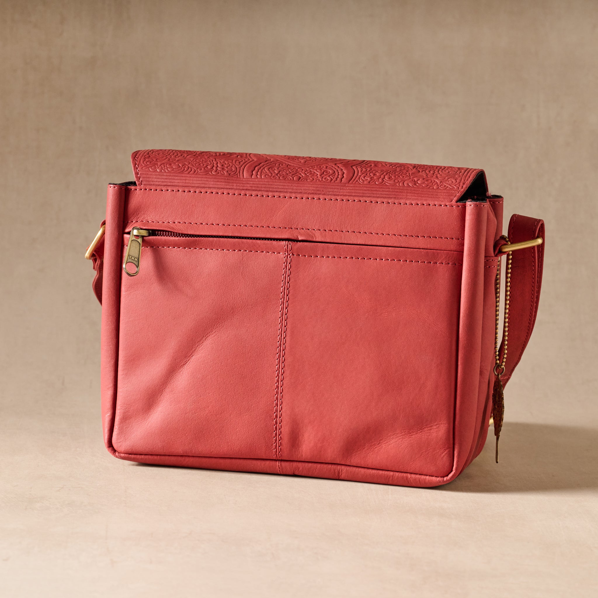 Kohra Embossed Leather Crossbody Bag - Ten Thousand Villages