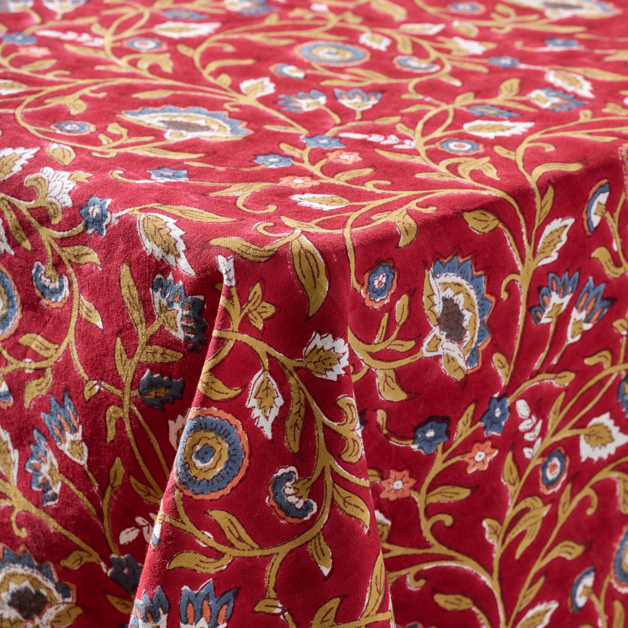 Floral Blooms Red Tablecloth - Ten Thousand Villages