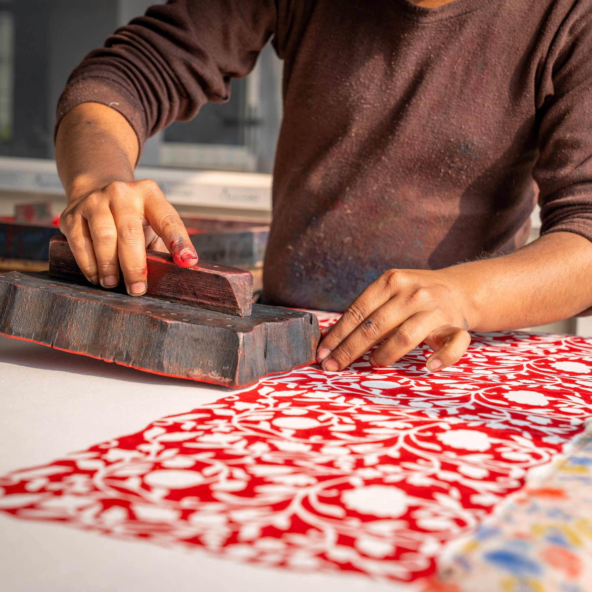 Floral Blooms Red Tablecloth - Ten Thousand Villages
