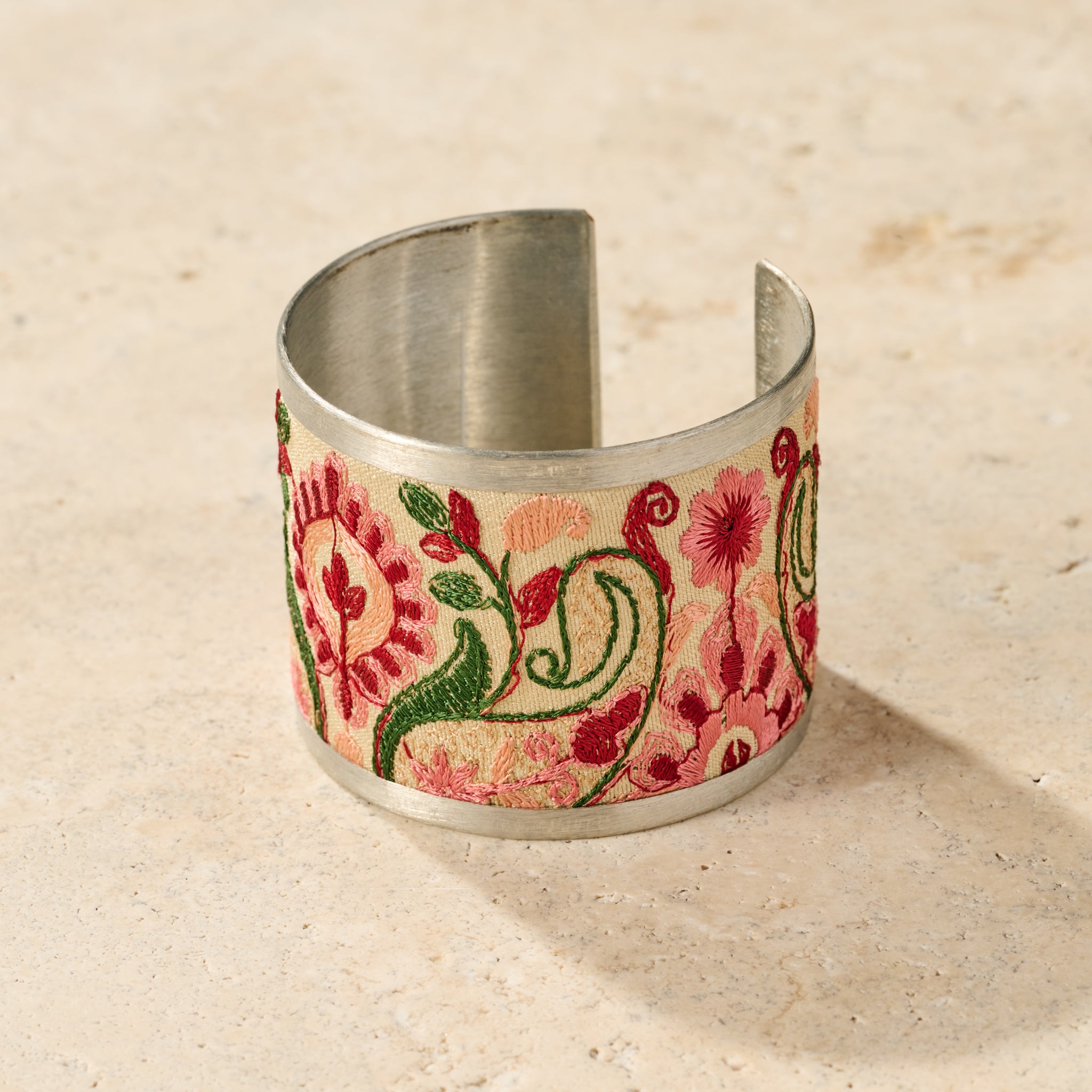 Ojasvi Silk Embroidered Cuff – Ten Thousand Villages