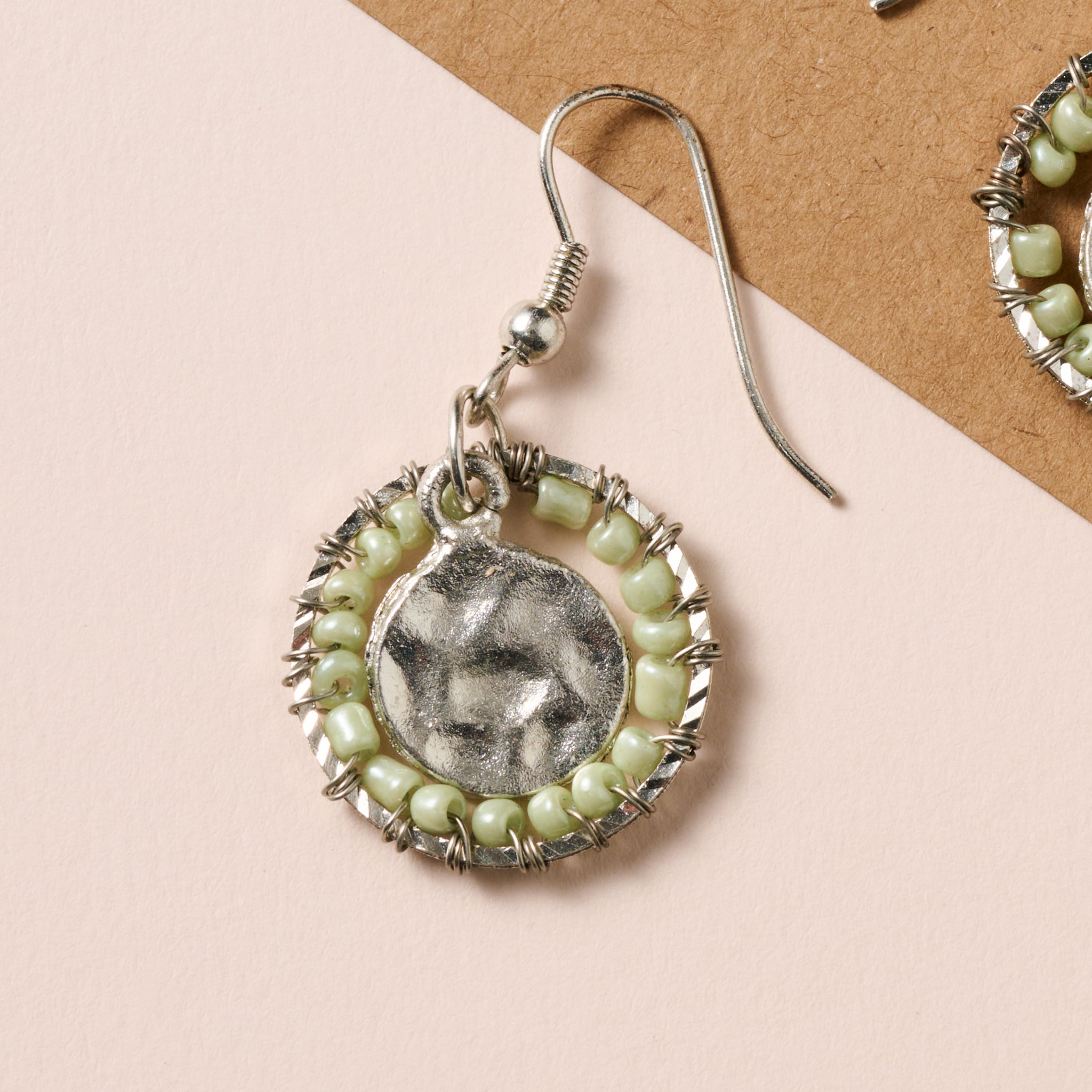 Hara Beaded Disc Earrings