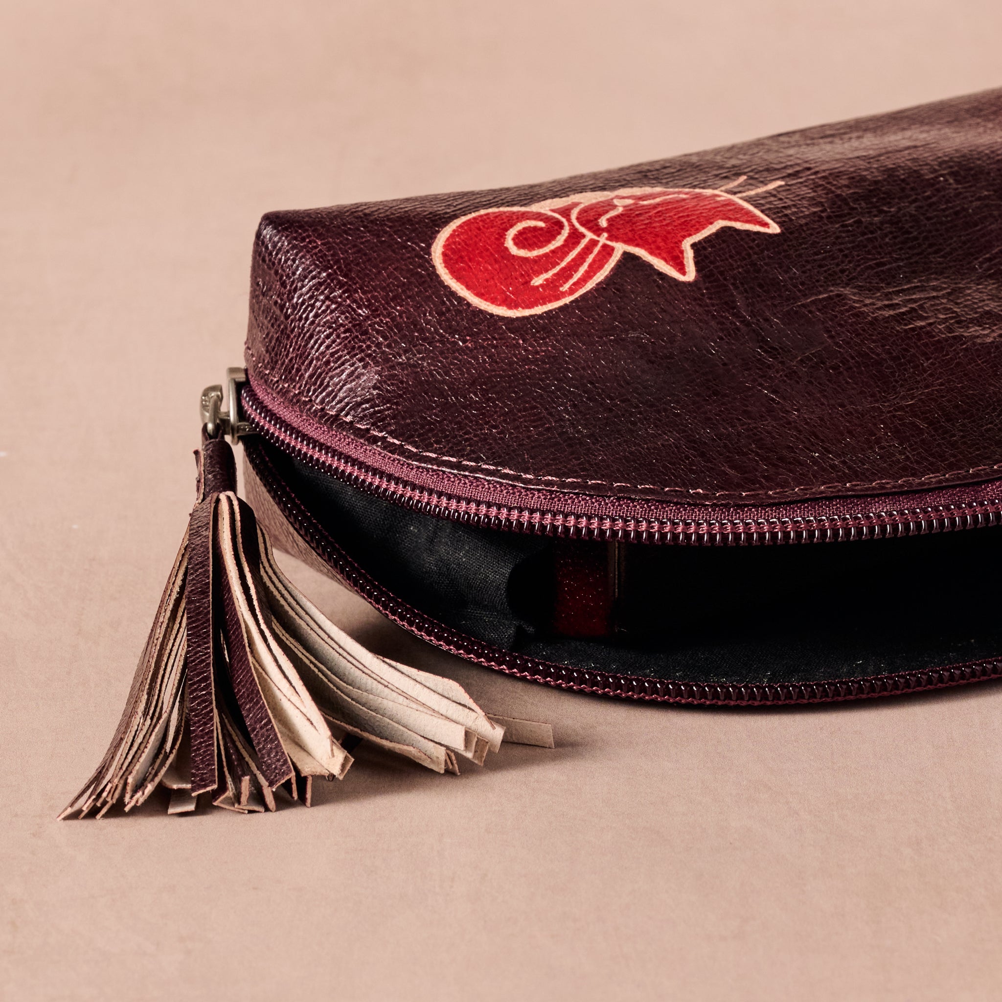 Kittee Leather Drop In Bag - Ten Thousand Villages