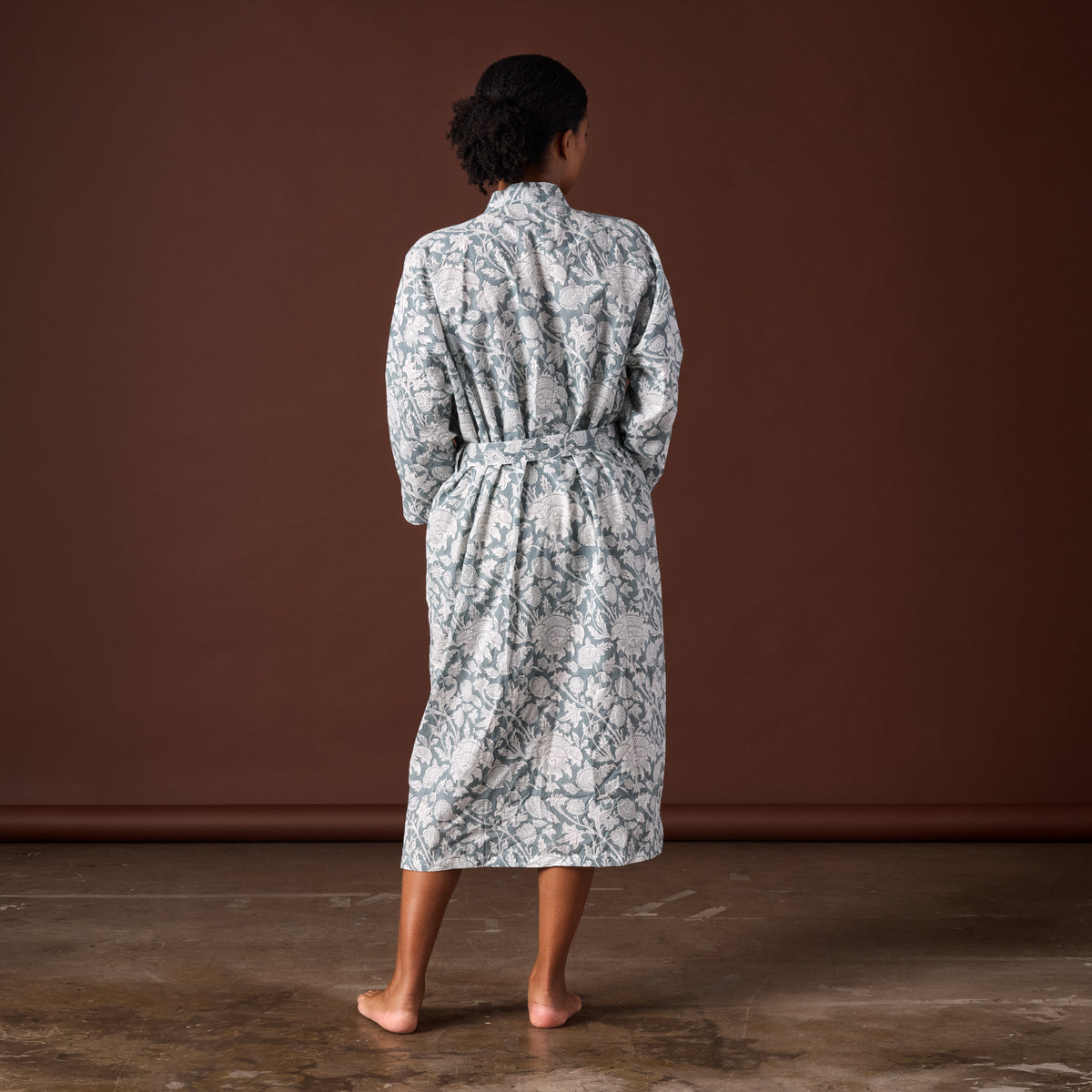 Avani Floral Block Print Robe