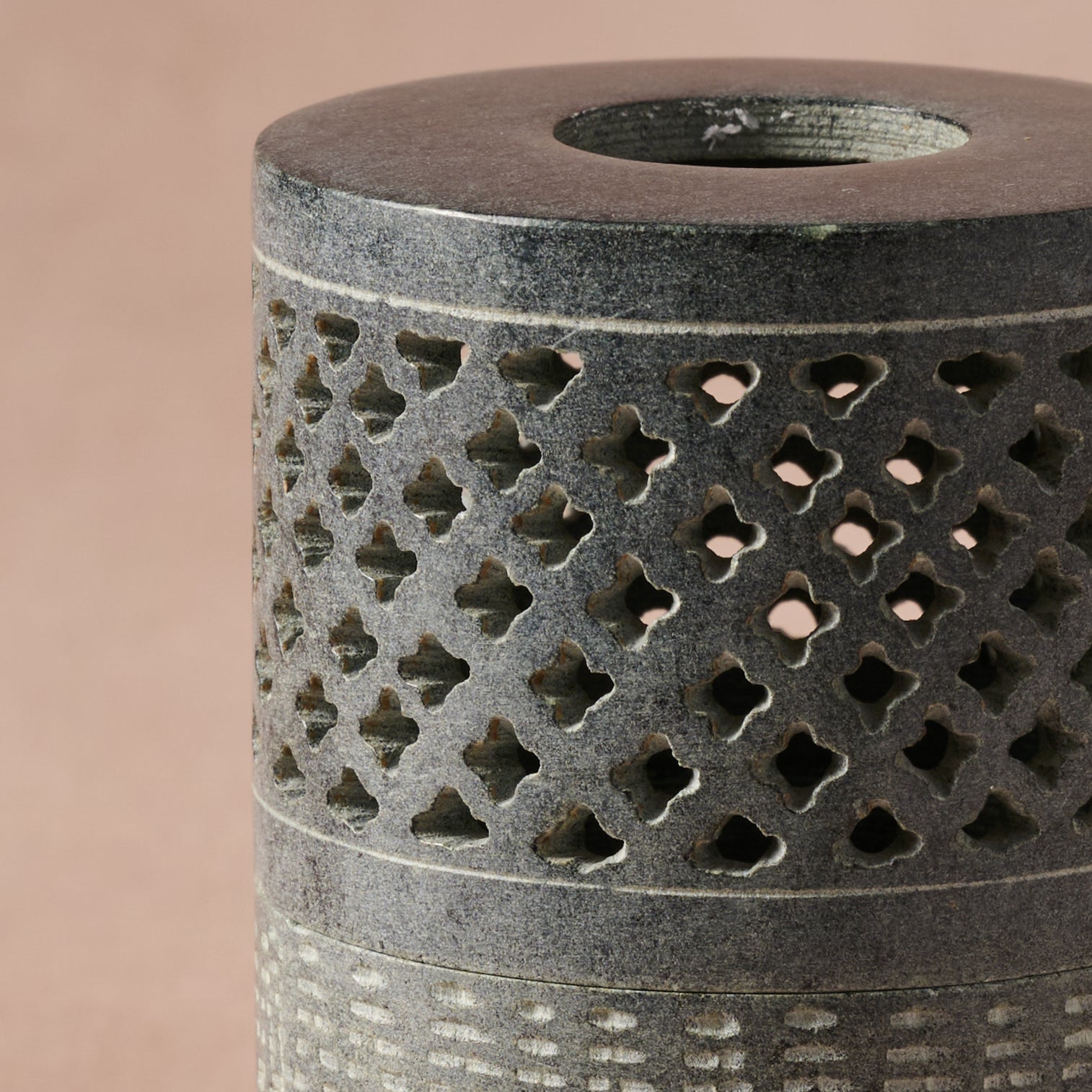 Dipa Carved Palewa Stone Tealight Holder