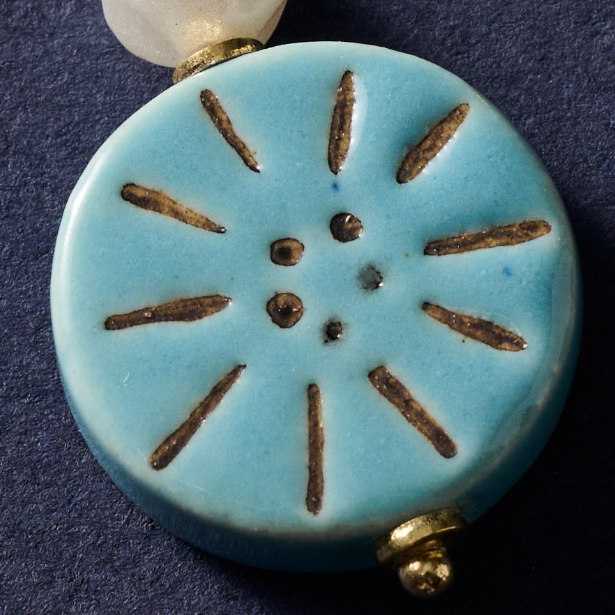 Bola Ceramic + Glass Bead Drop Earrings - Ten Thousand Villages